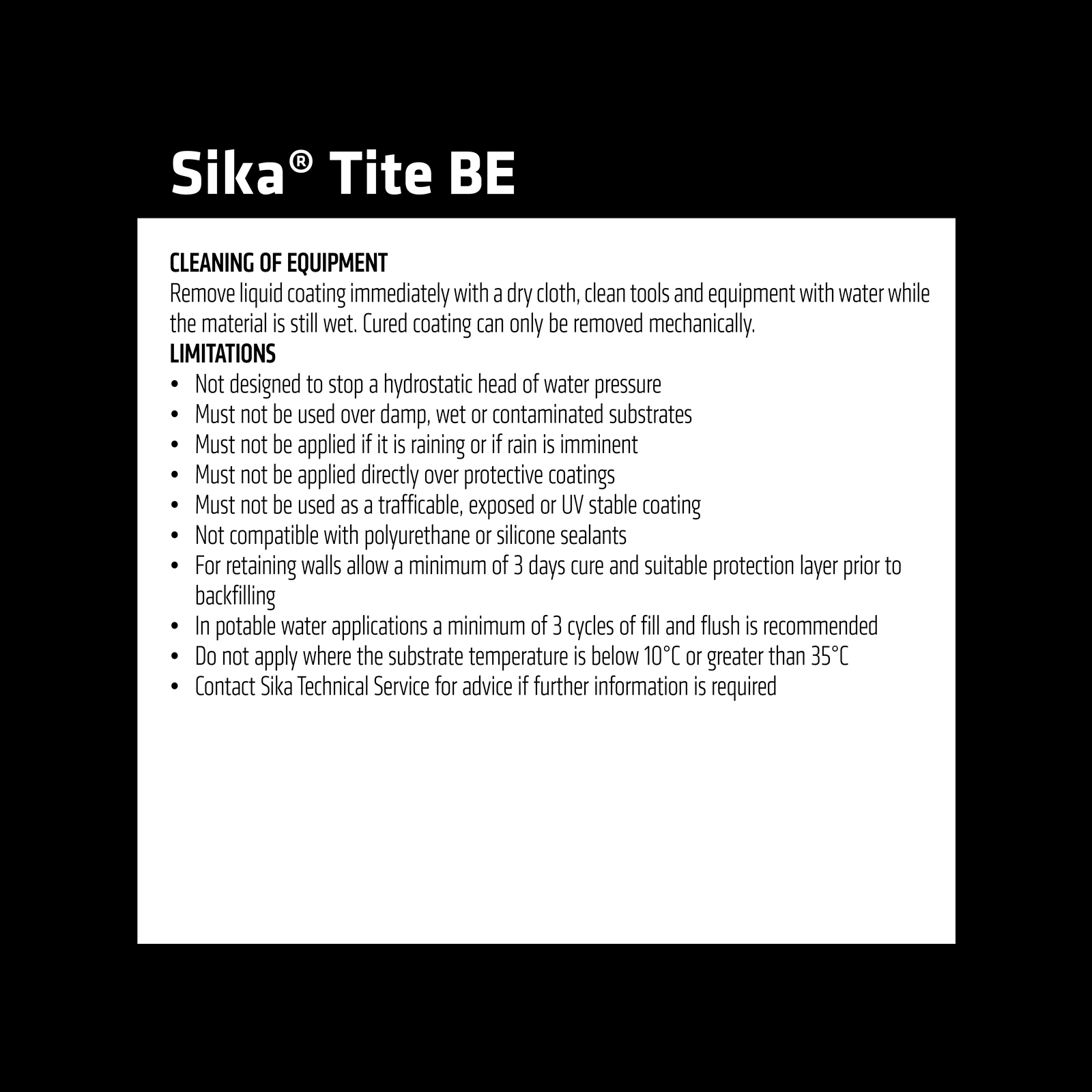 Sika 4L SikaTite BE Bitumen Waterproofer 6 Sika 4L SikaTite BE Bitumen Waterproofer
