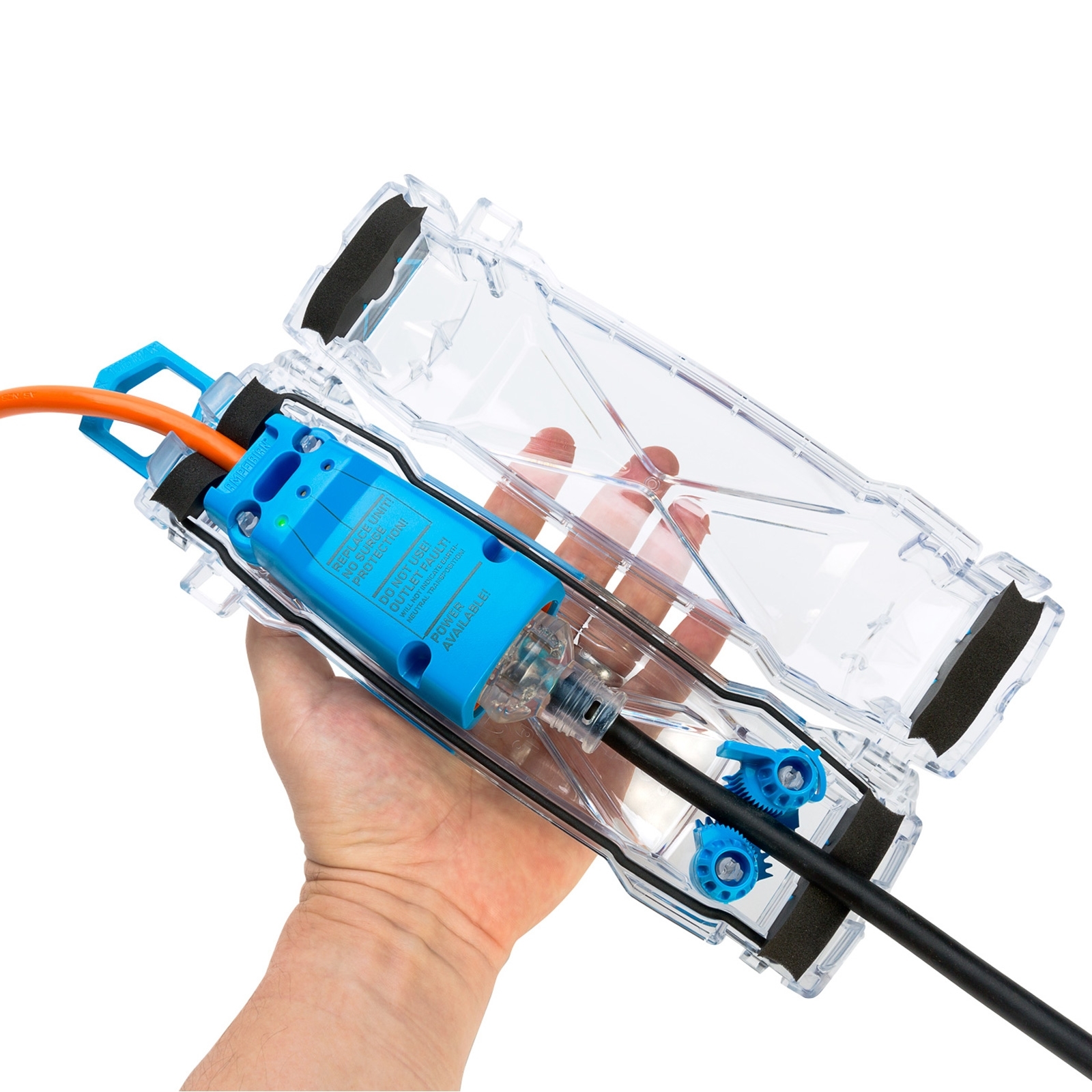 Ampfibian 15A Weatherproof Caravan Surge Protector with Outlet Tester