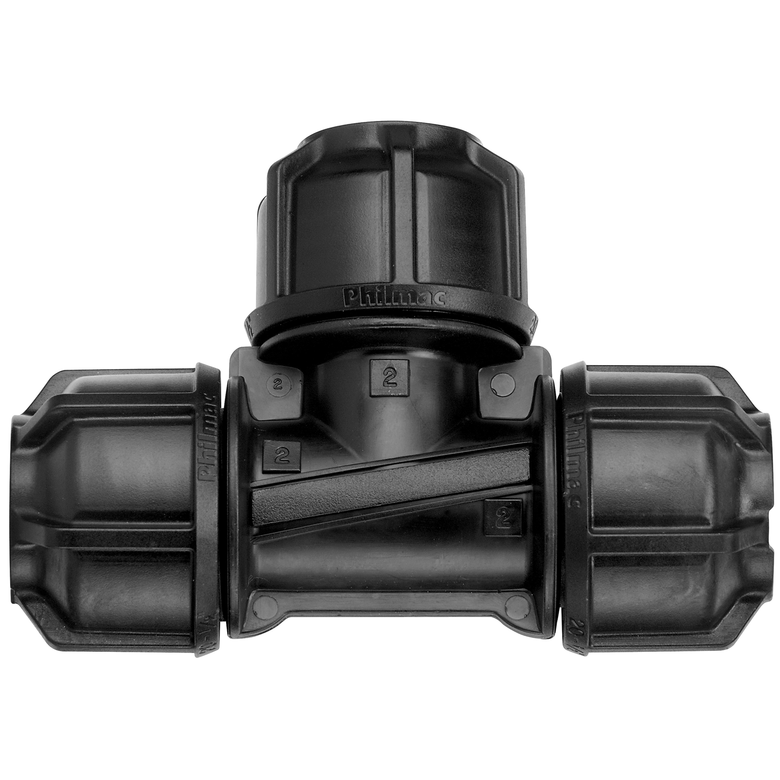 Philmac 32mm Metric Poly x Poly x Poly Pipe Tee