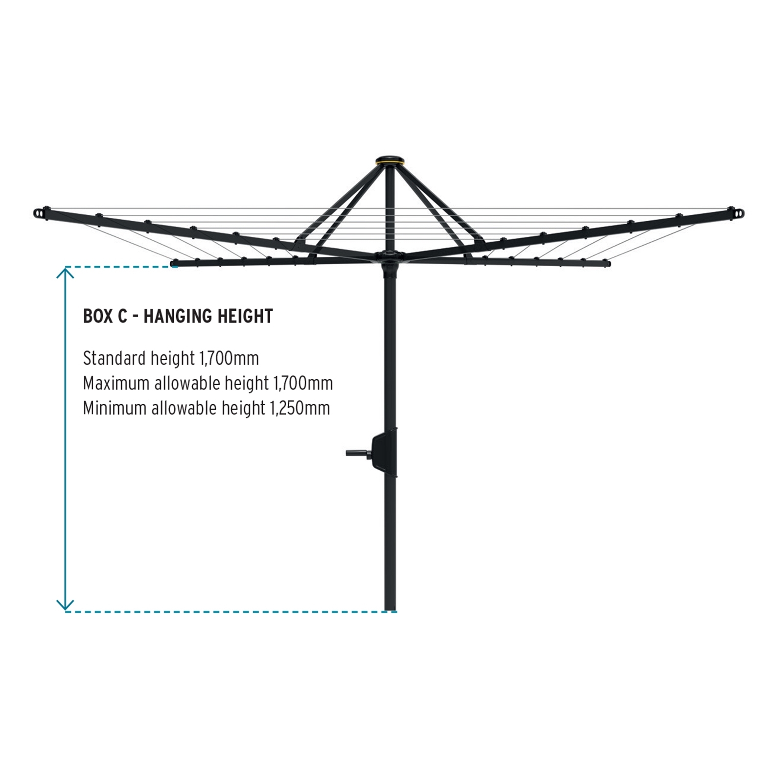 Daytek MK2 M48 Rotary Clothesline - Made To Order Sizing