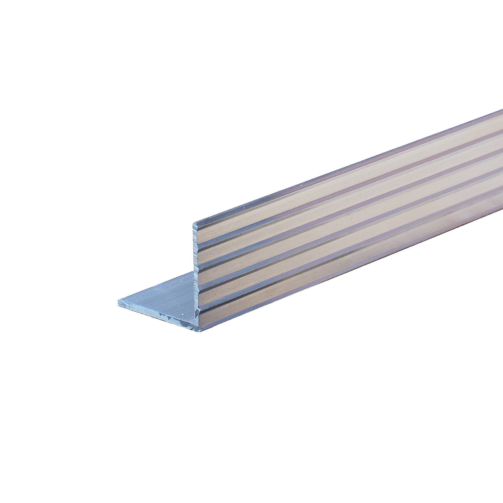 Metal Mate 19 x 19 x 1.57mm 1m Aluminium Fluted Angle - Silver - 1m