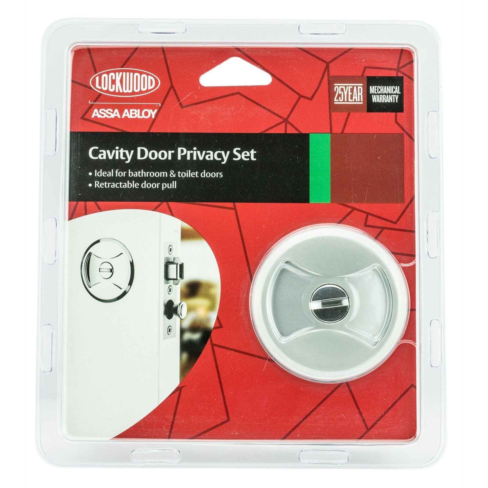 Lockwood Satin Pearl Sliding Cavity Privacy Set