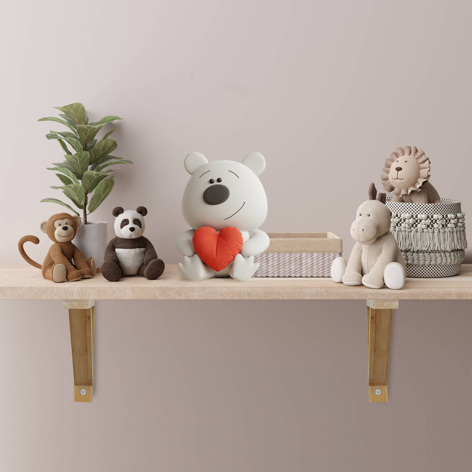 Carinya 150 x 130mm Varnished Bamboo Stayed Bracket 4 Carinya 150 x 130mm Varnished Bamboo Stayed Bracket