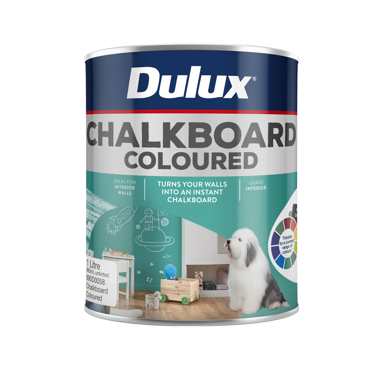 Dulux 1L Design Ultra Deep Coloured Chalkboard Paint
