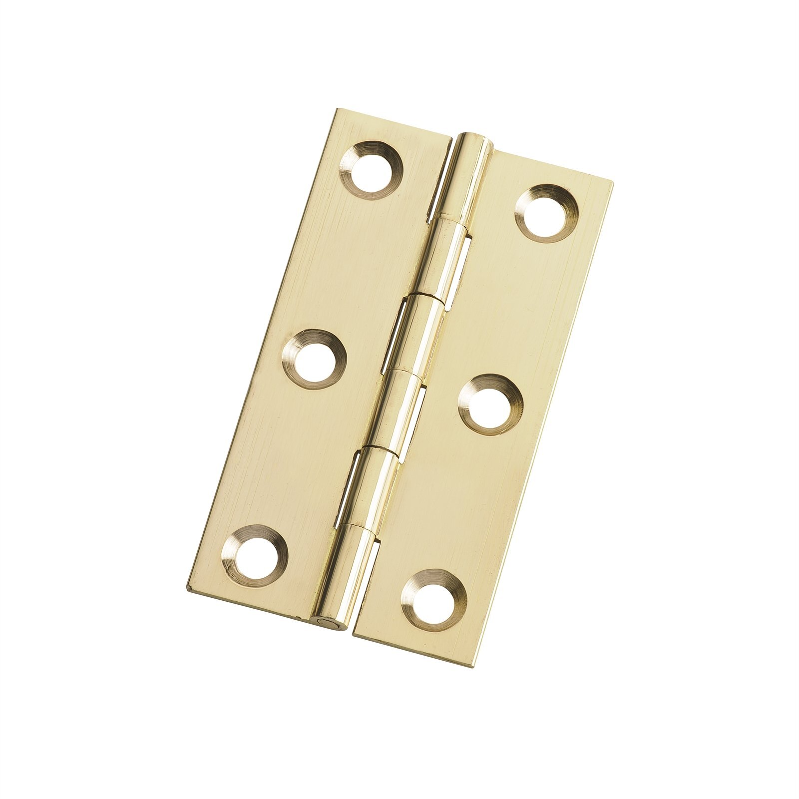 Lane 65 x 35 x 1.2mm Brass Fixed Pin Butt Hinge - 2 Pack