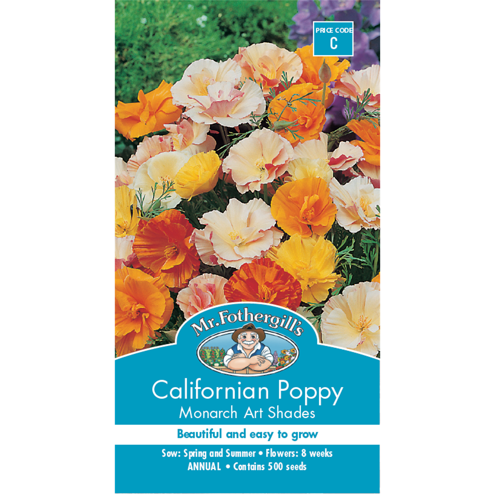 Mr Fothergill's Californian Poppy Monarch Flower Seed