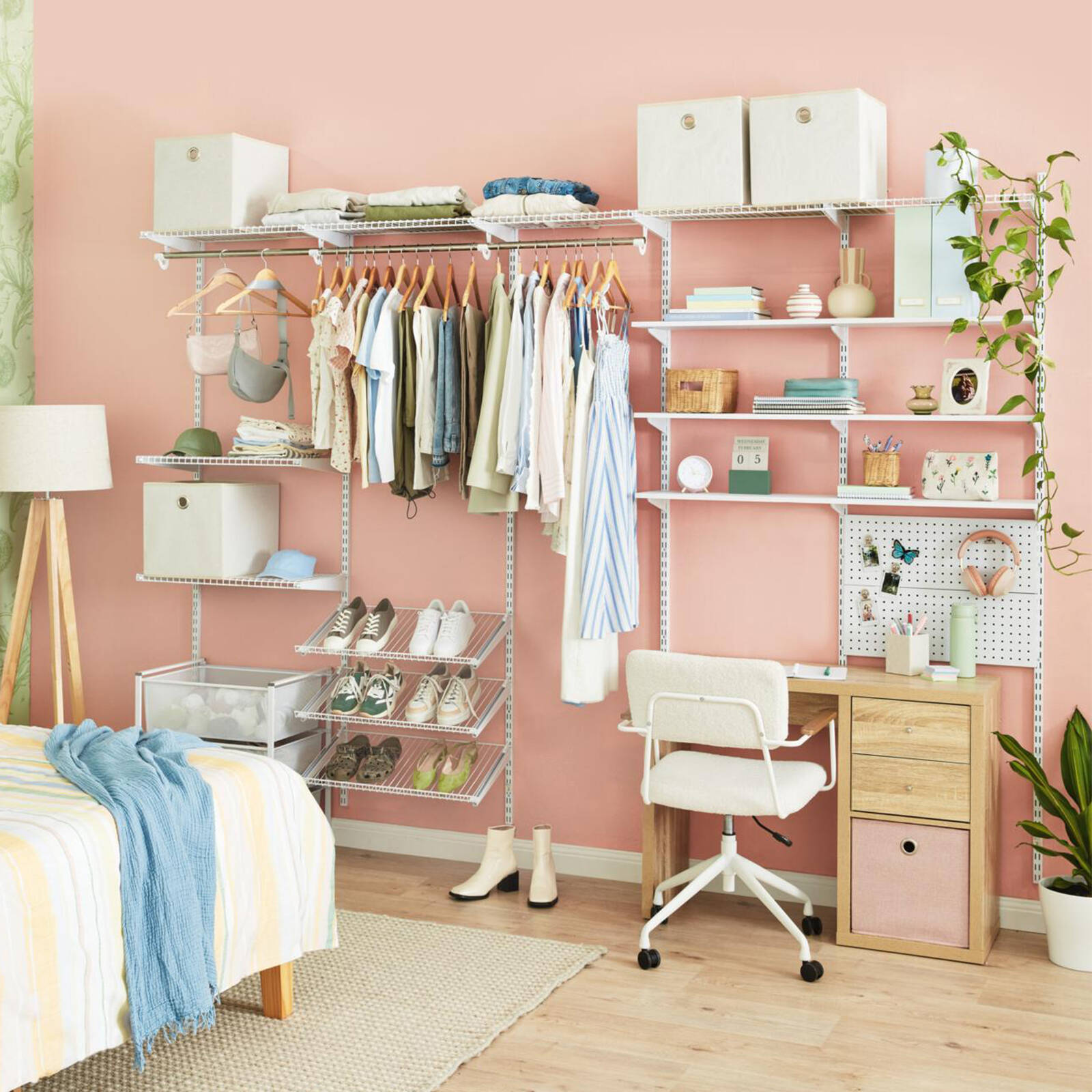 Flexi Storage Clever Cube Oak 1 x 2 Cube Storage Desk