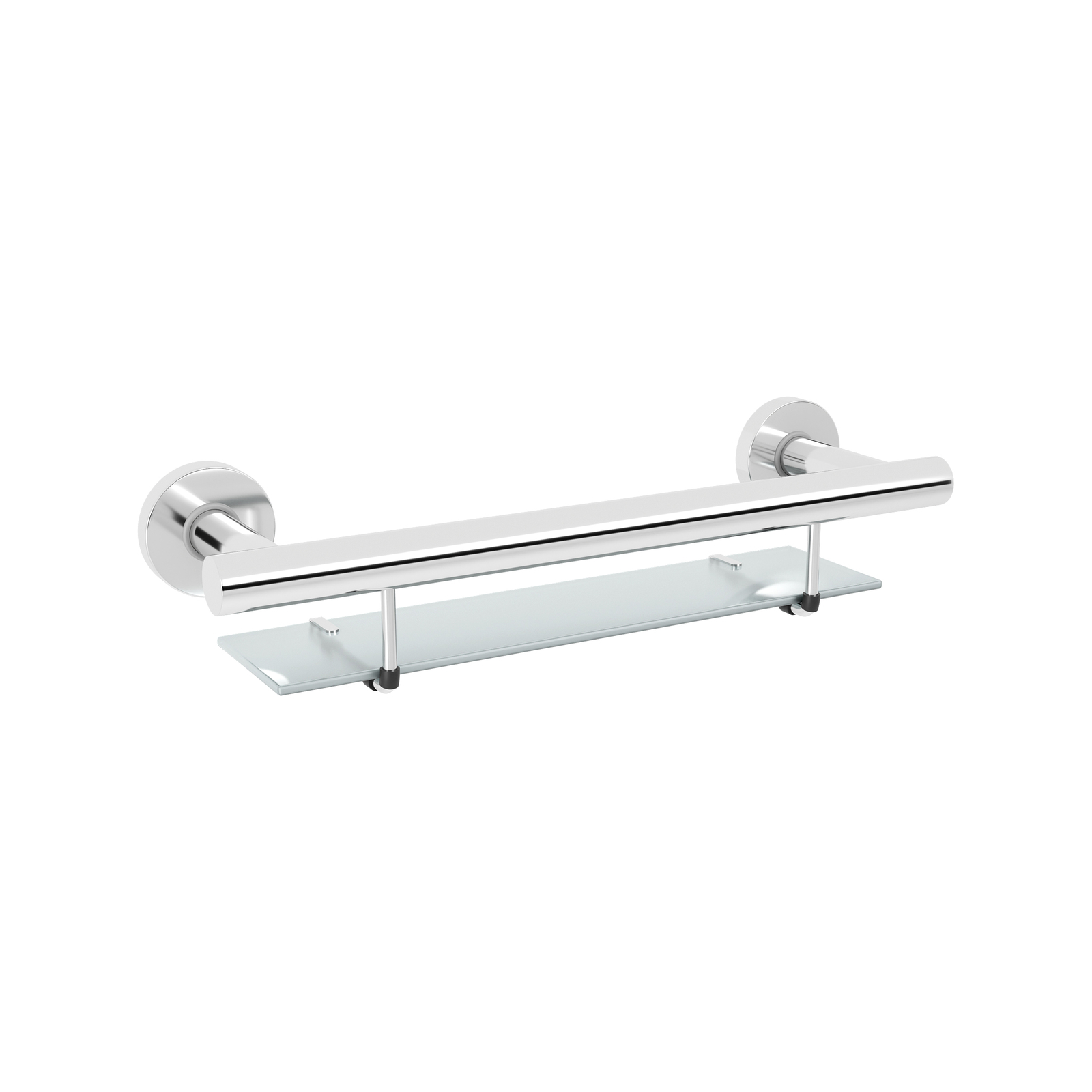 evekare 488mm Stainless Steel Bath Shelf with Grab Rail
