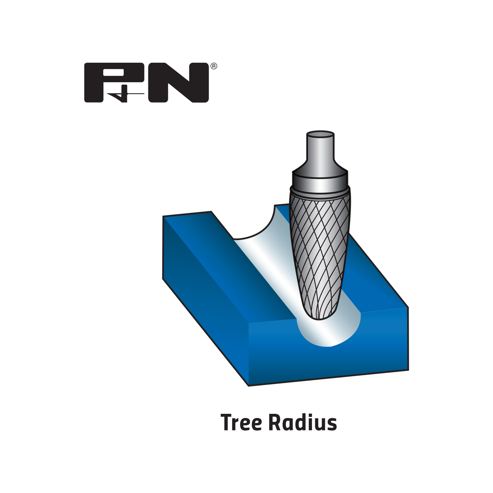 P&N 6 x 18mm Tree Radius Carbide Bur