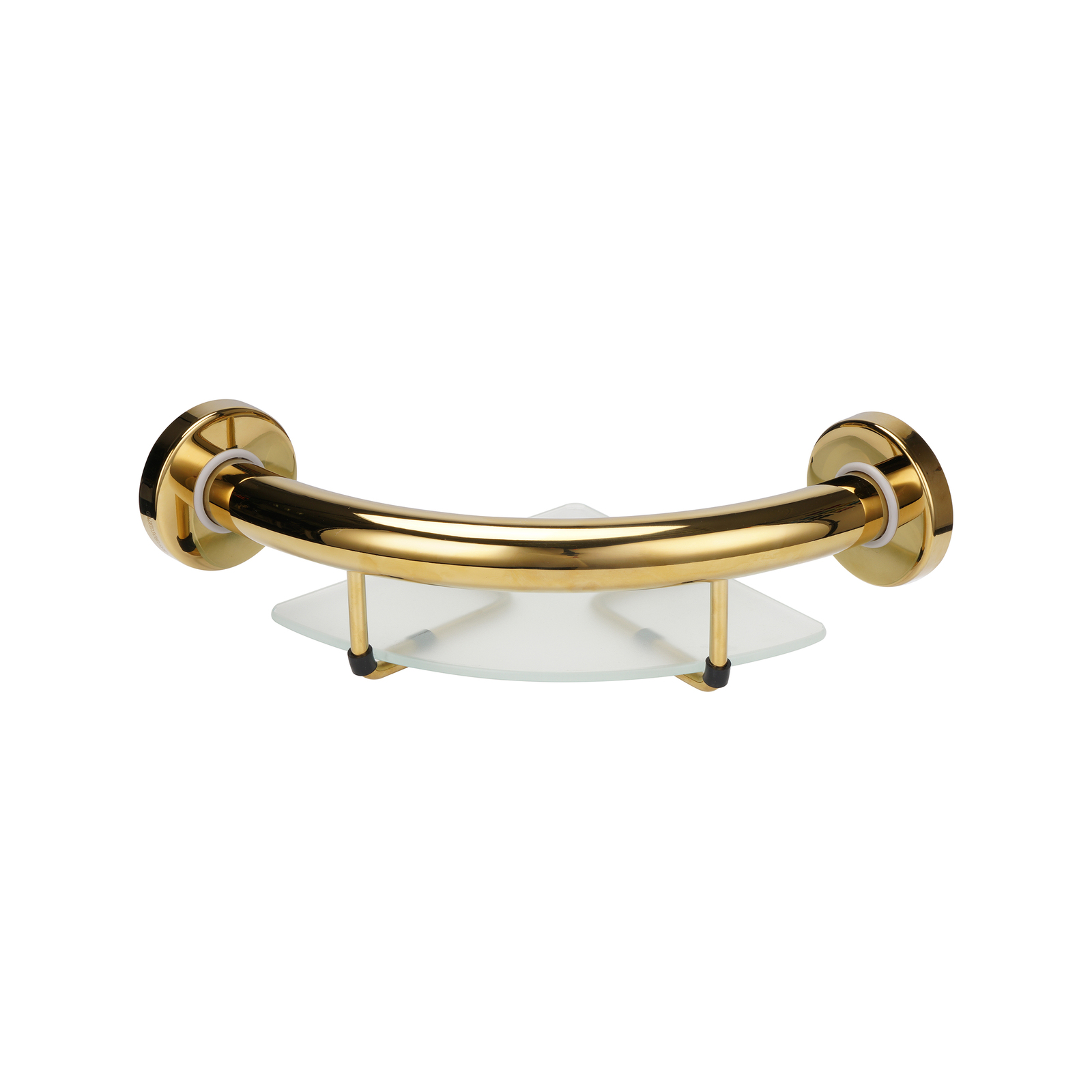 evekare Gold Corner Shelf Grab Rail