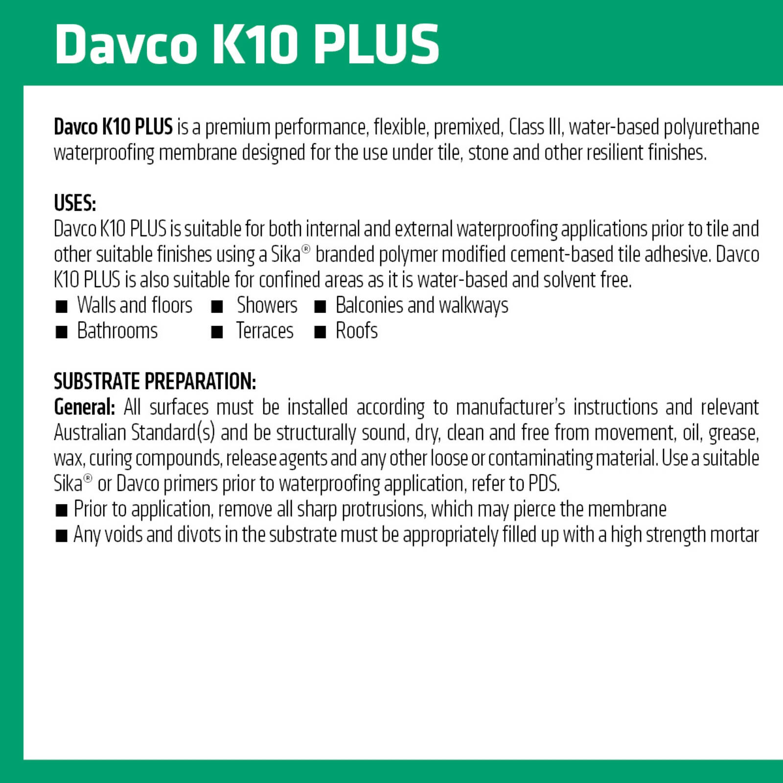 Davco 20L Grey K10 Plus Waterproofing Agent 5 Davco 20L Grey K10 Plus Waterproofing Agent