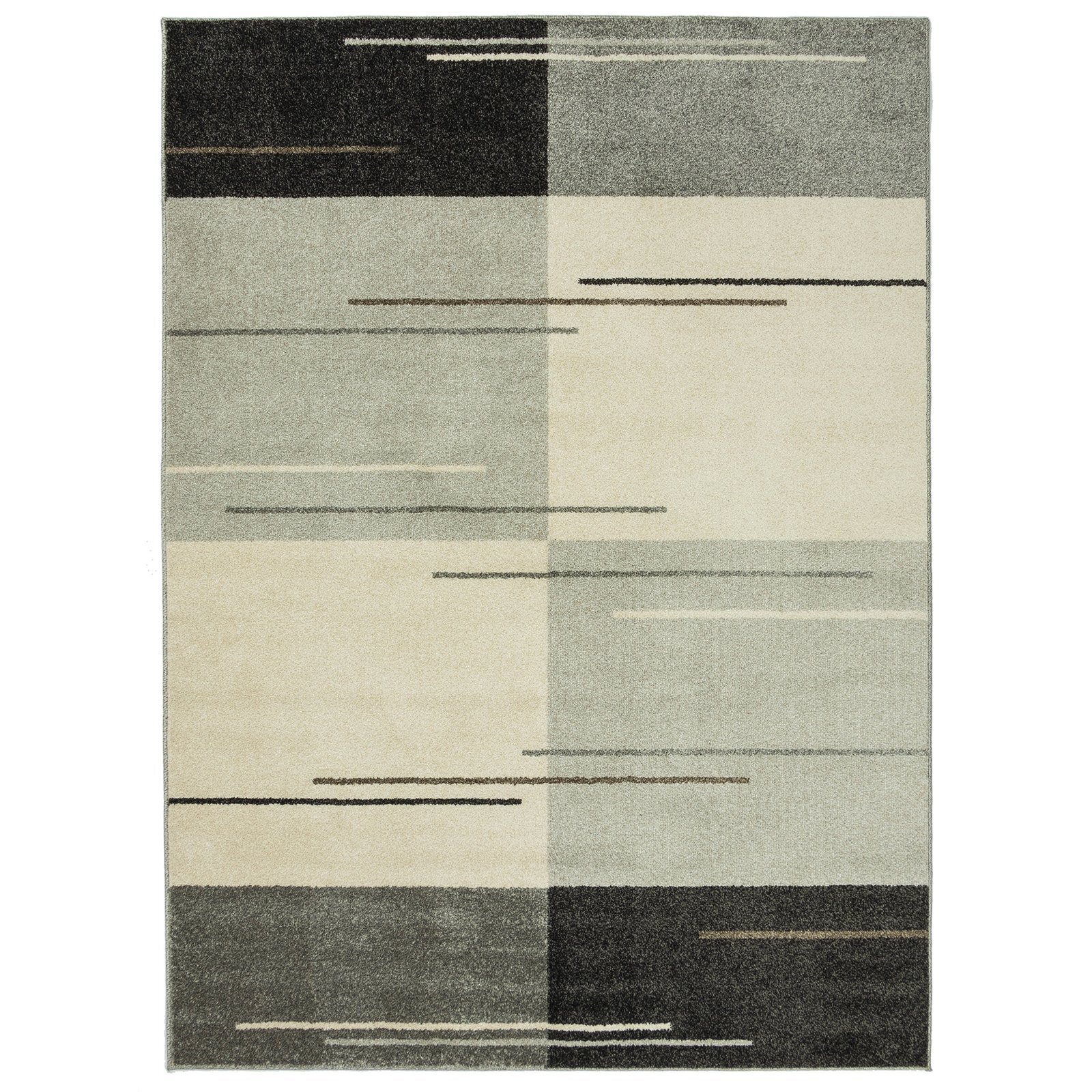 Sahara 200 x 290cm Lines Jet Rug