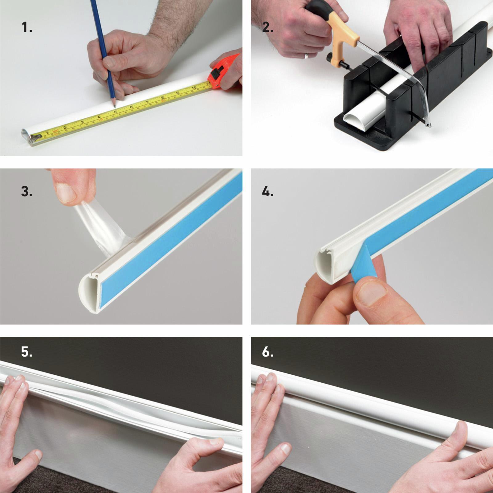 D-Line 22 x 22mm 2m Wood Fibre Cable Management Cover Floor Trim