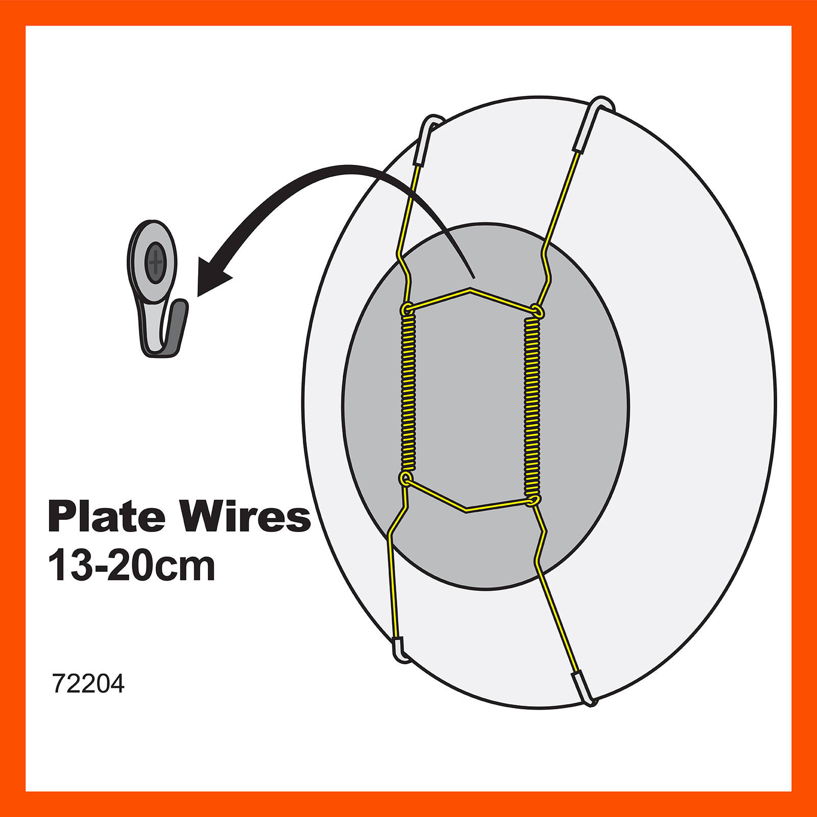Everhang 13 - 20cm Brass Plated Hanging Plate Wires 3 Everhang 13 - 20cm Brass Plated Hanging Plate Wires