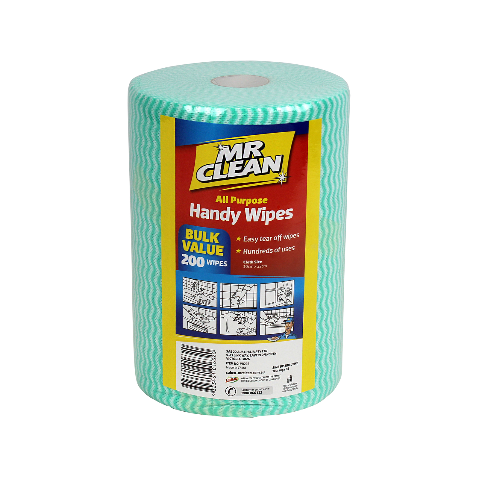 Mr Clean Handy Wipe - 200 Pack
