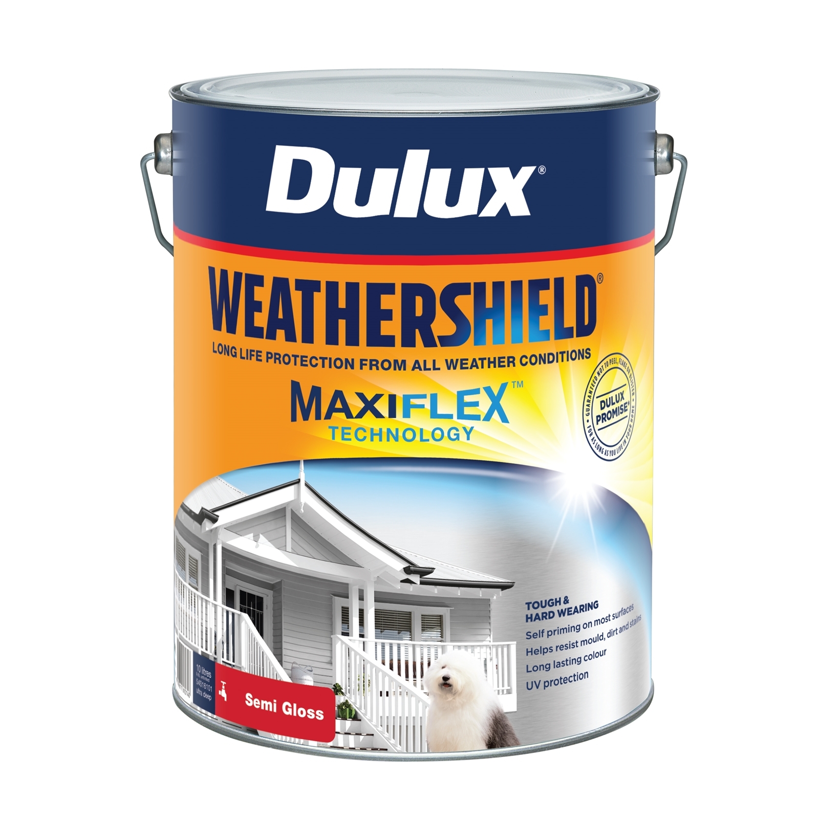 Dulux 10L Ultra Deep Exterior Paint Weathershield Semi Gloss