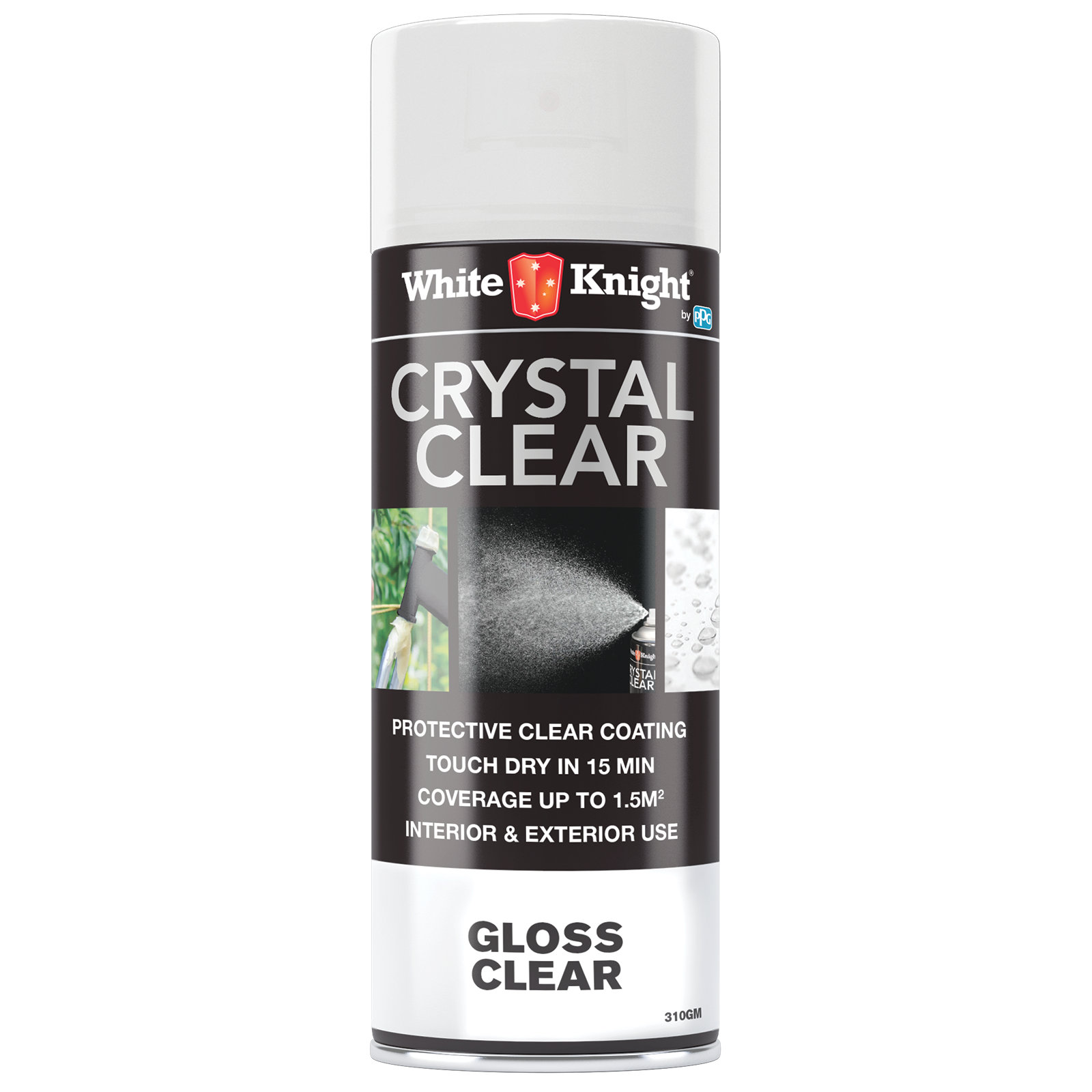 White Knight 310g Clear Gloss Crystal Clear Acrylic Spray Paint
