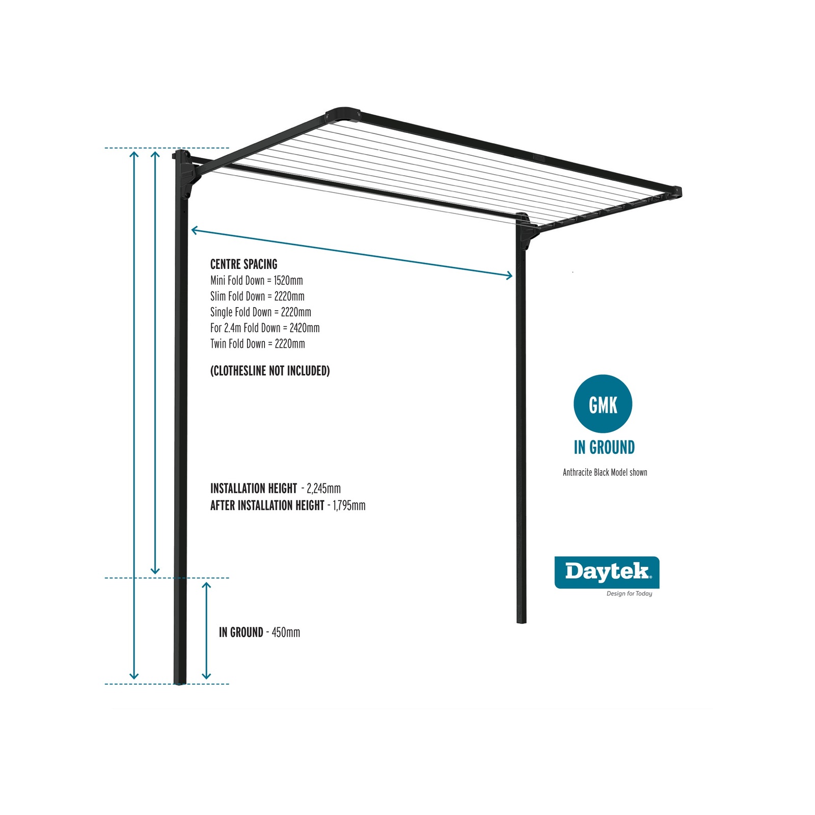 Daytek Asteroid Pearl In Ground Mount Kit