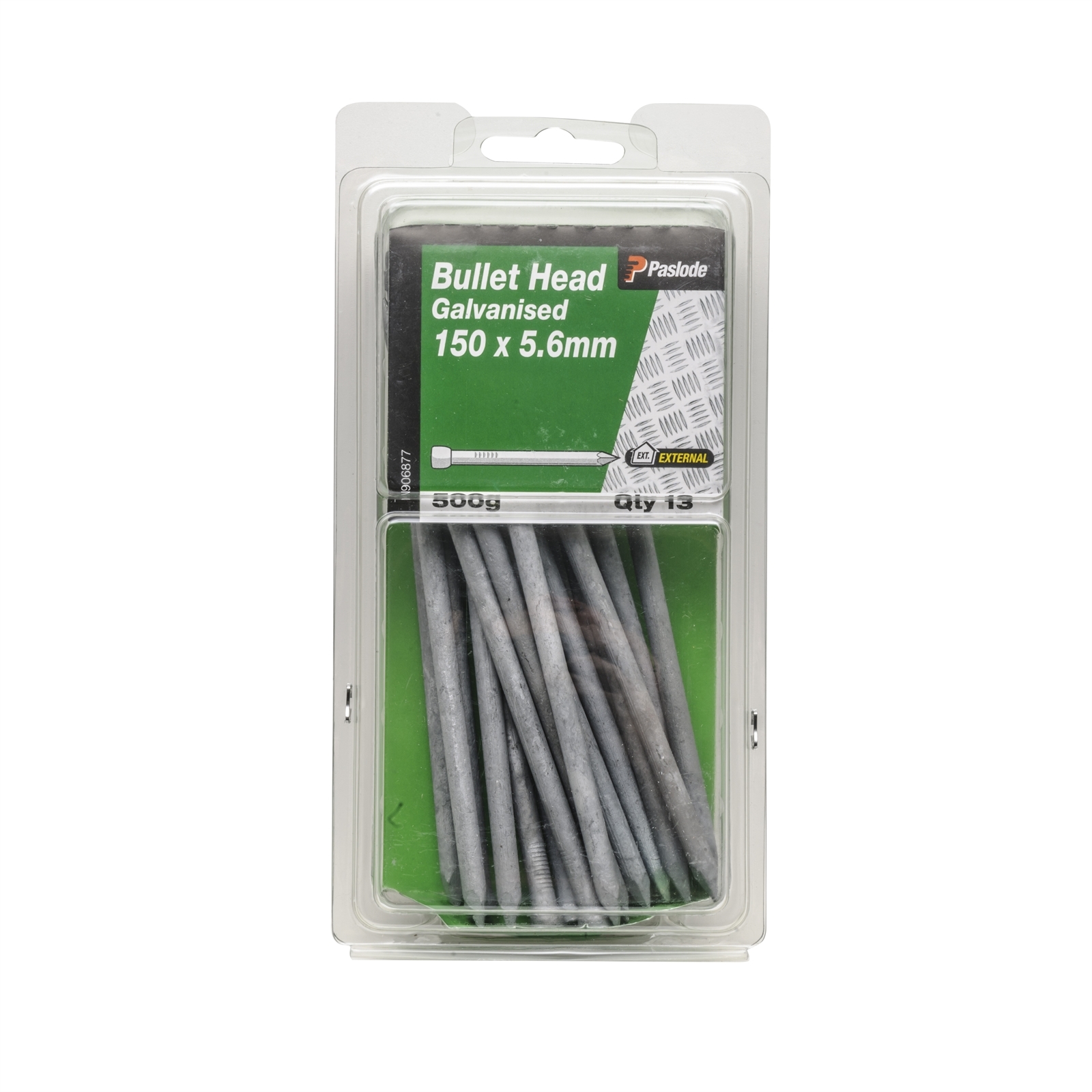 Paslode 150 x 5.6mm 500g Bullet Head Galvanised Nails - 13 Pack