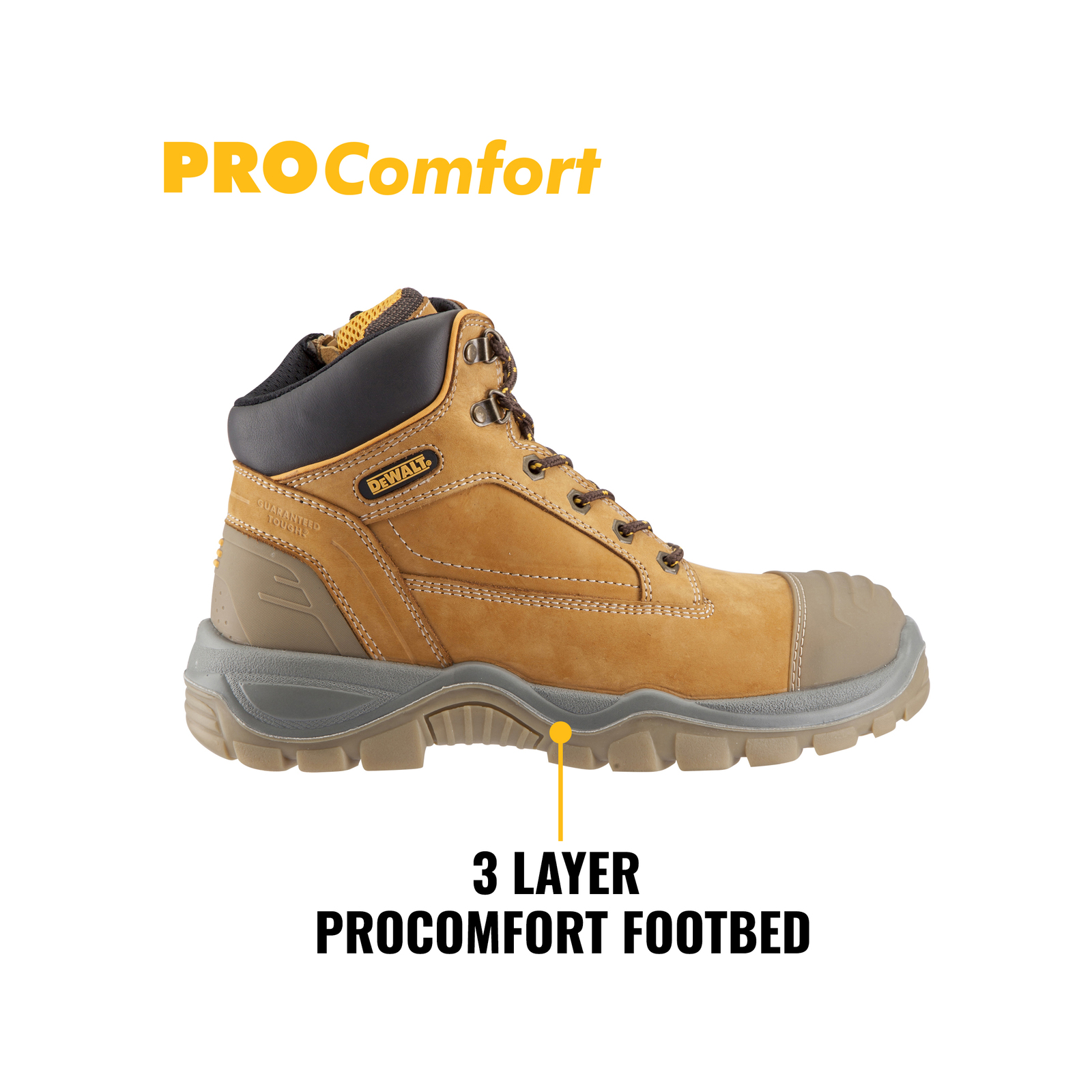 DEWALT Wheat Akron Safety Work Boot Size 6