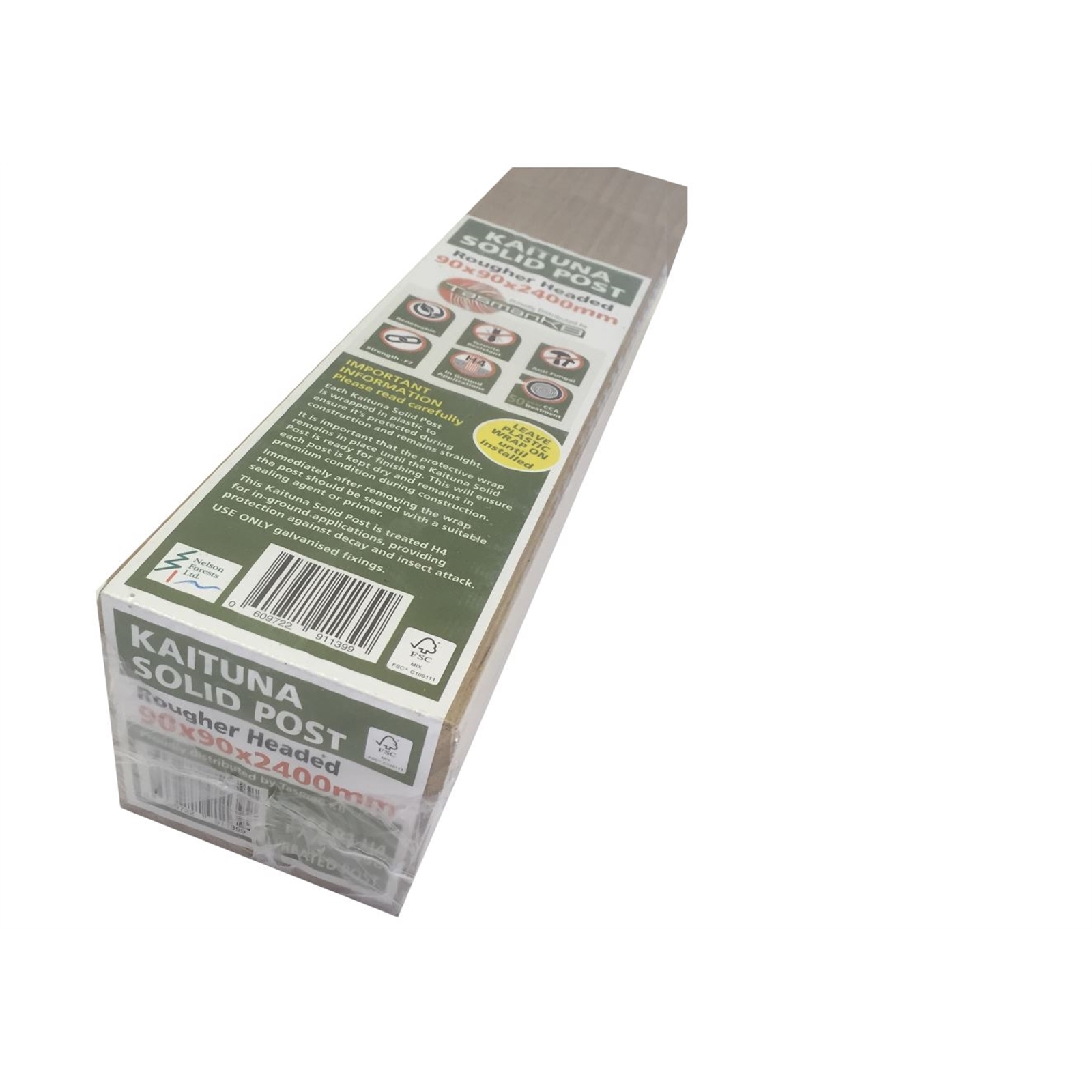 90 x 90mm 2.4m Post F7 H4 Treated Pine Premium KD - 2.4m