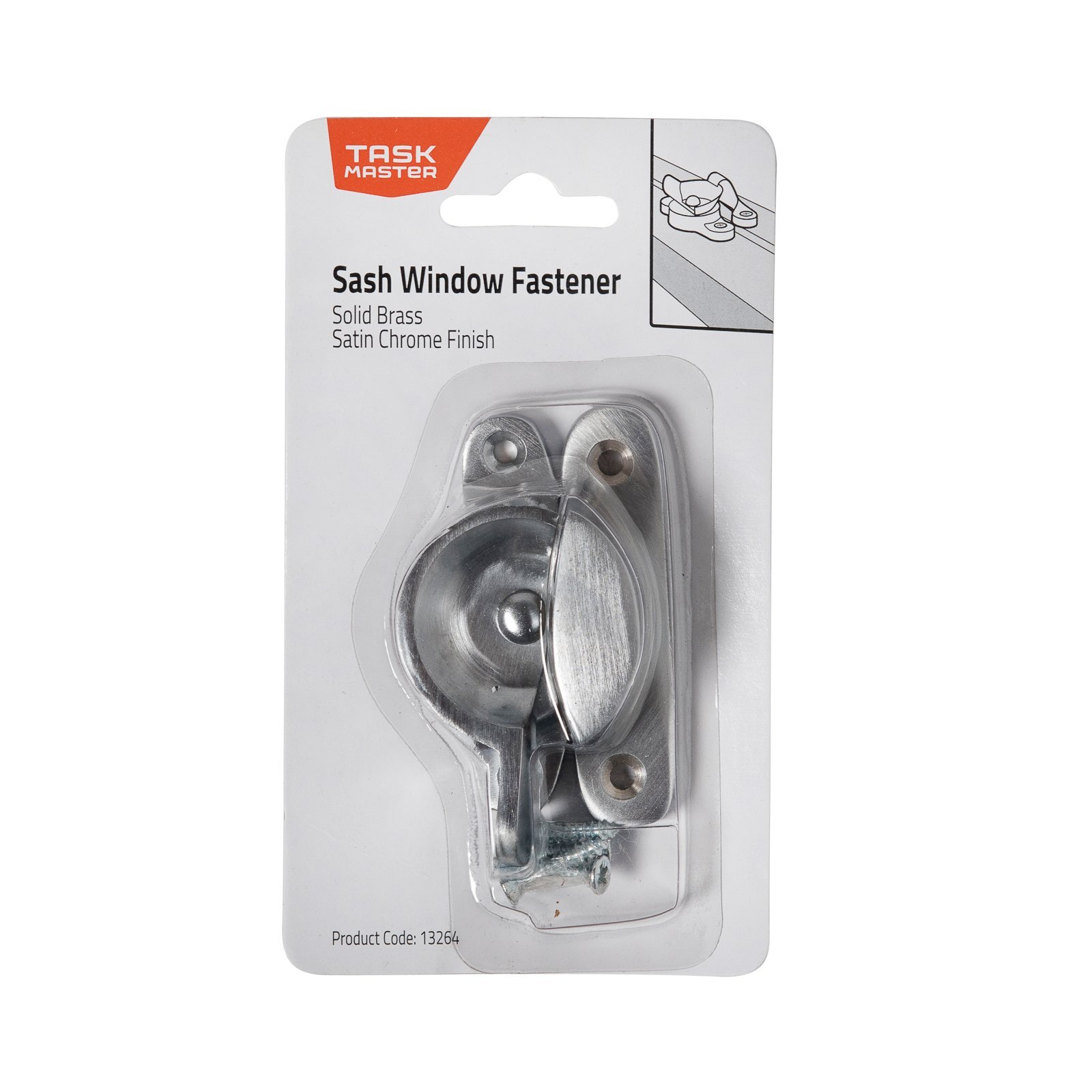 Taskmaster Satin Chrome Sash Fastener