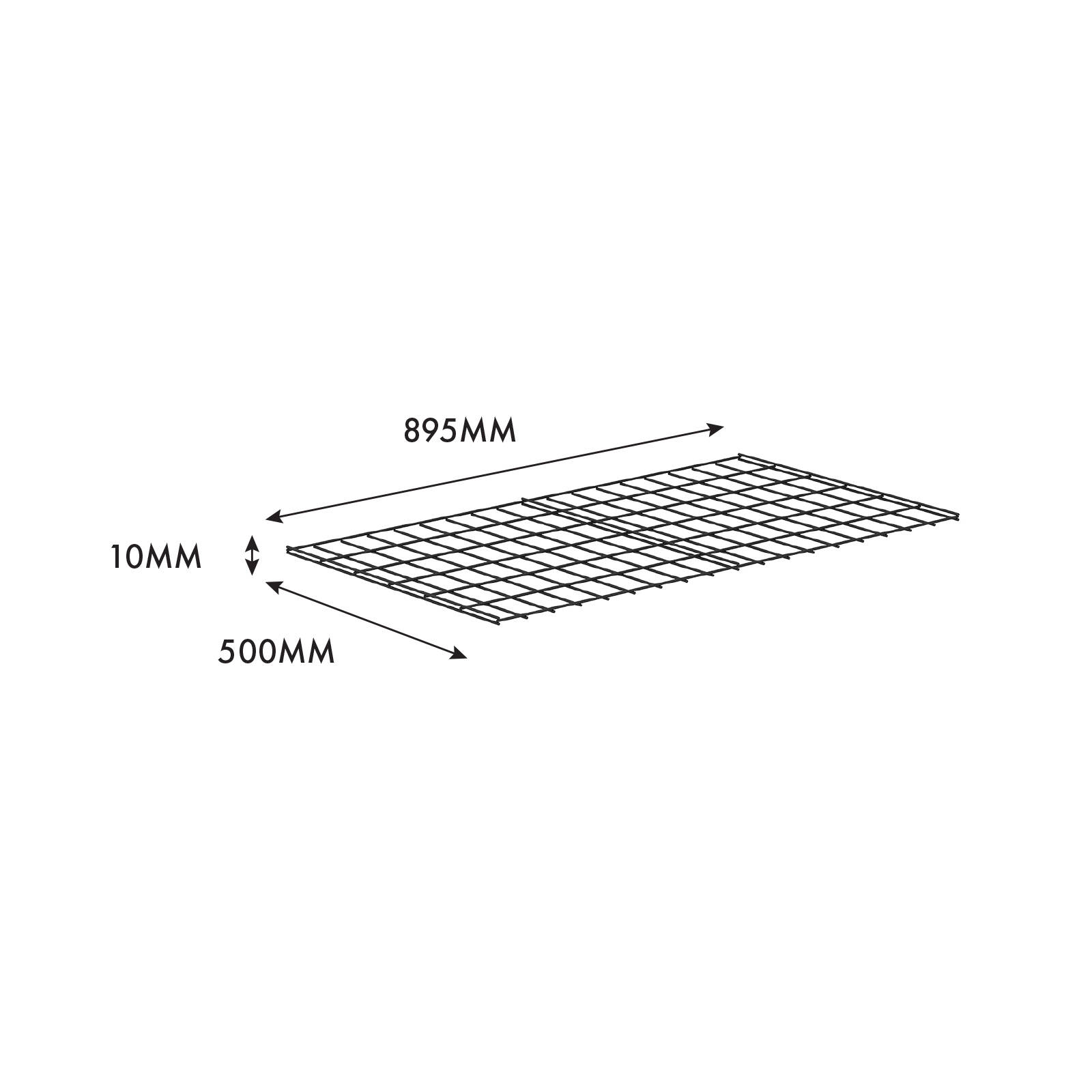 Rack It 400kg Wire Shelf (for 530 Rack depth) - 895 x 500mm 7 Rack It 400kg Wire Shelf (for 530 Rack depth) - 895 x 500mm