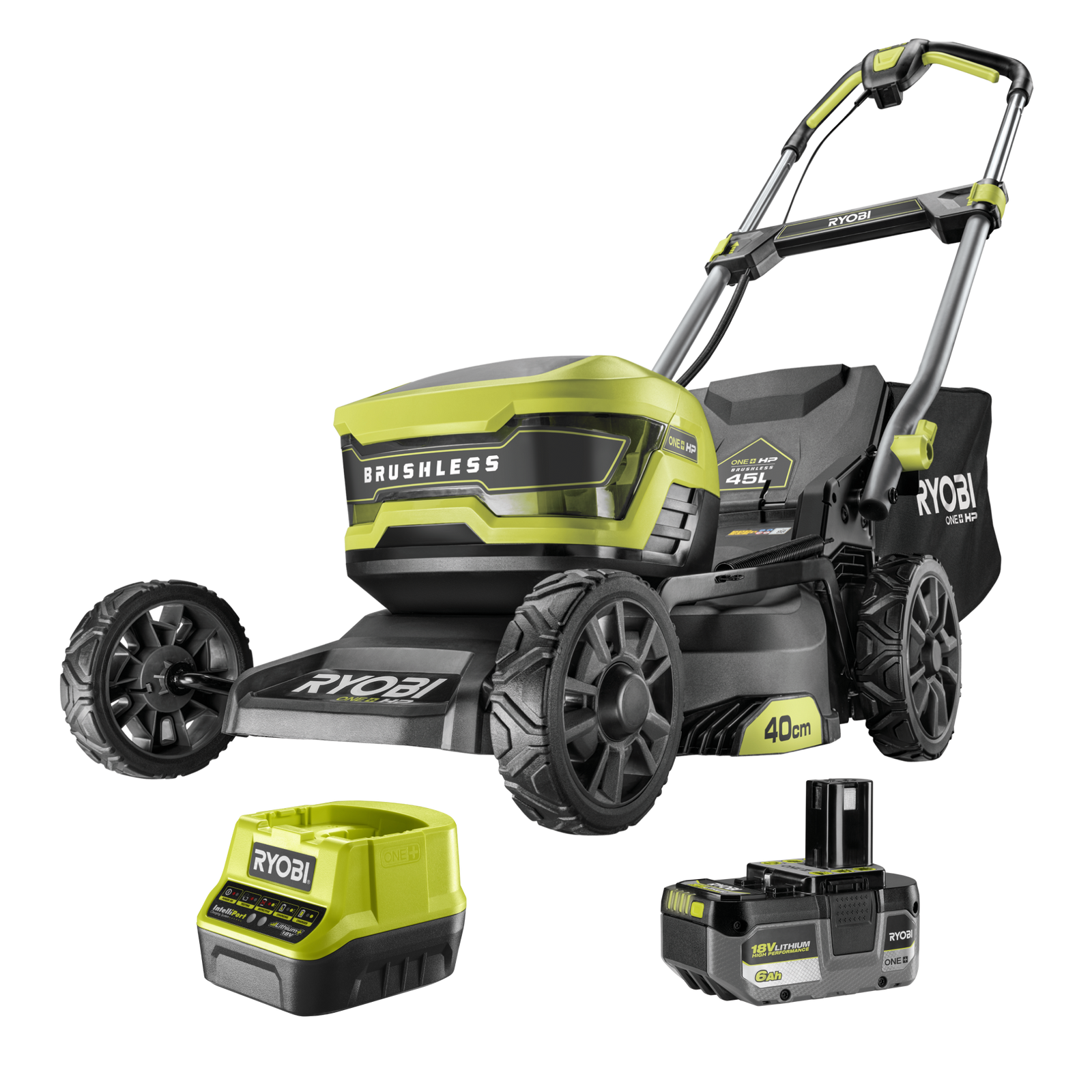 Ryobi 18V ONE+ HP 40cm Lawn Mower 6.0Ah Kit RLM1840BLX6