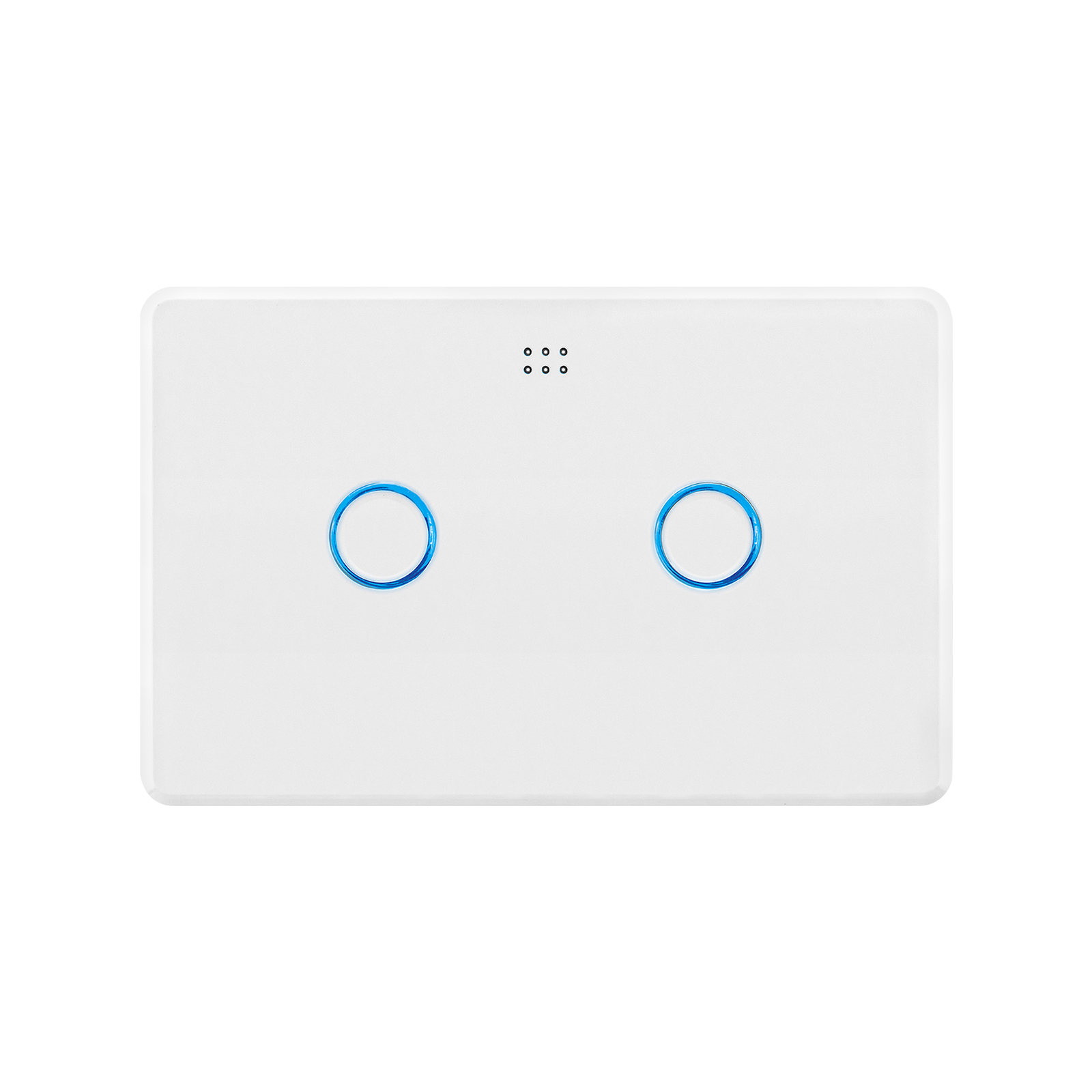DETA White Gloss Grid Connect Smart Double Gang Touch Light Switch