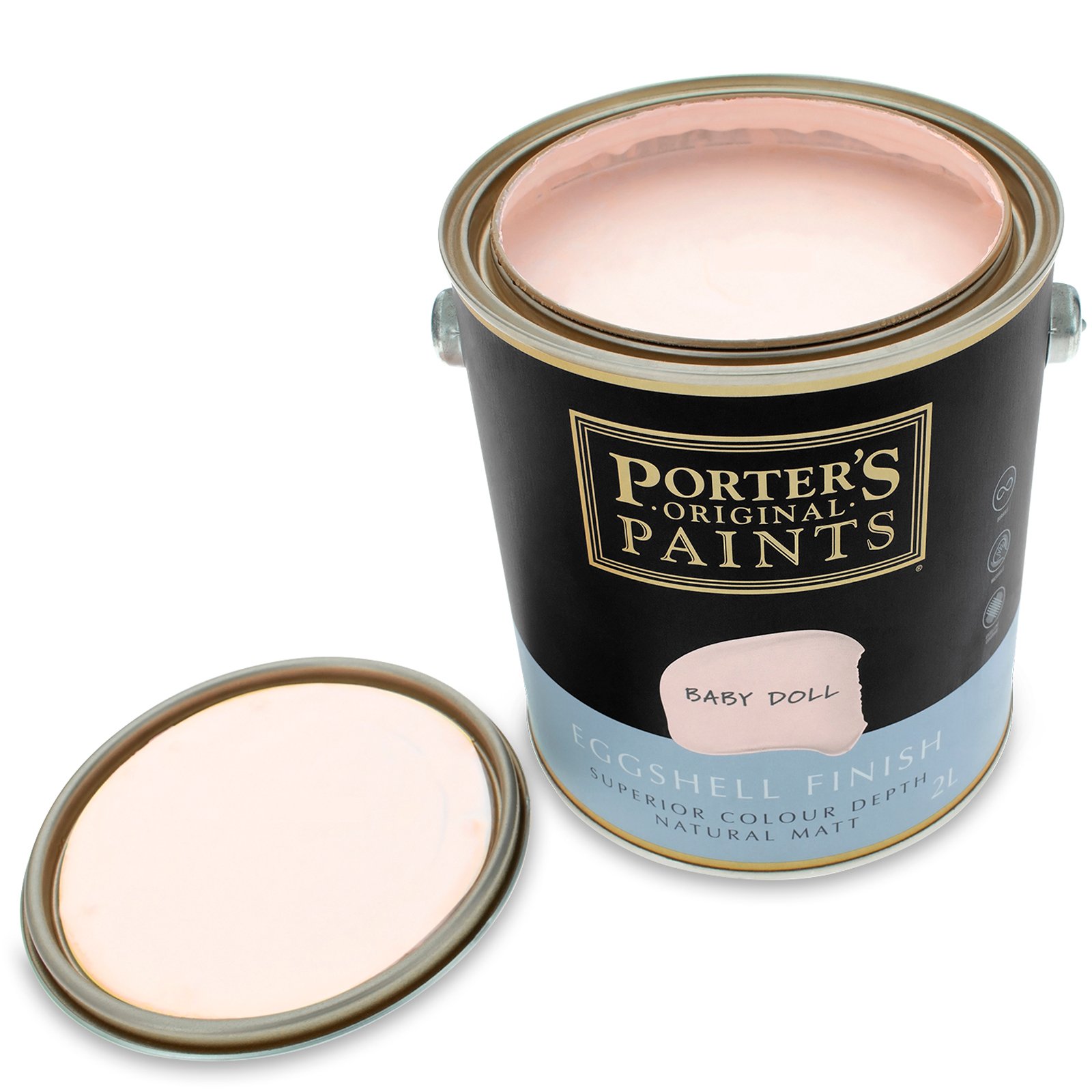 Porter's 2L Baby Doll Eggshell Finish Broadwall Washable Paint