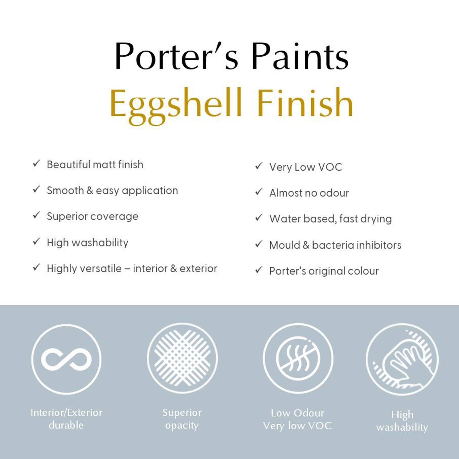 Porter's 2L Baby Doll Eggshell Finish Broadwall Washable Paint
