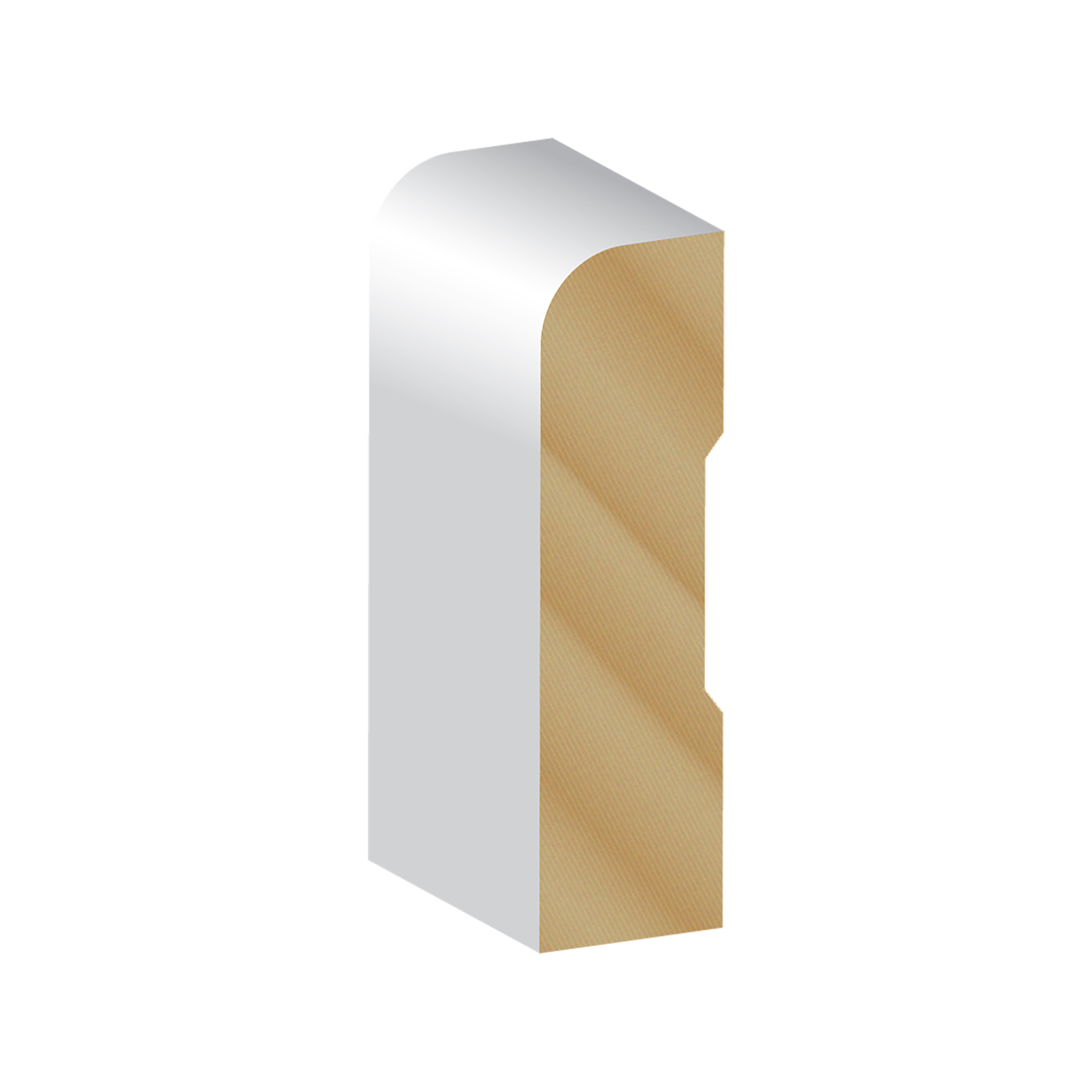 Hume 42 x 12mm 5.4m White MDF Primed Pencil Round Moulding