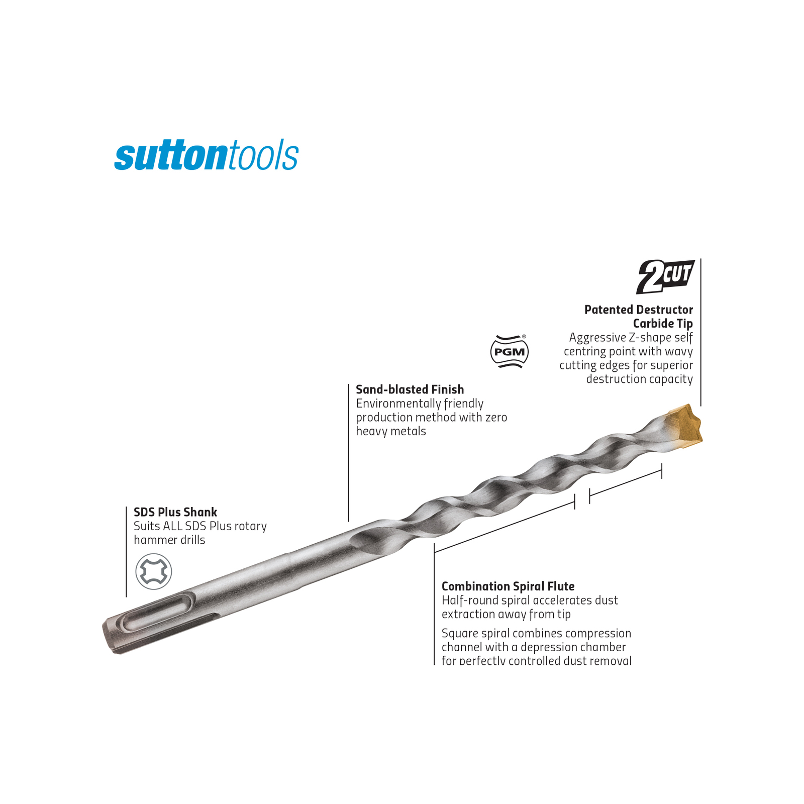 Sutton Tools 20 x 400mm DB TCT Masonry Drill Bit