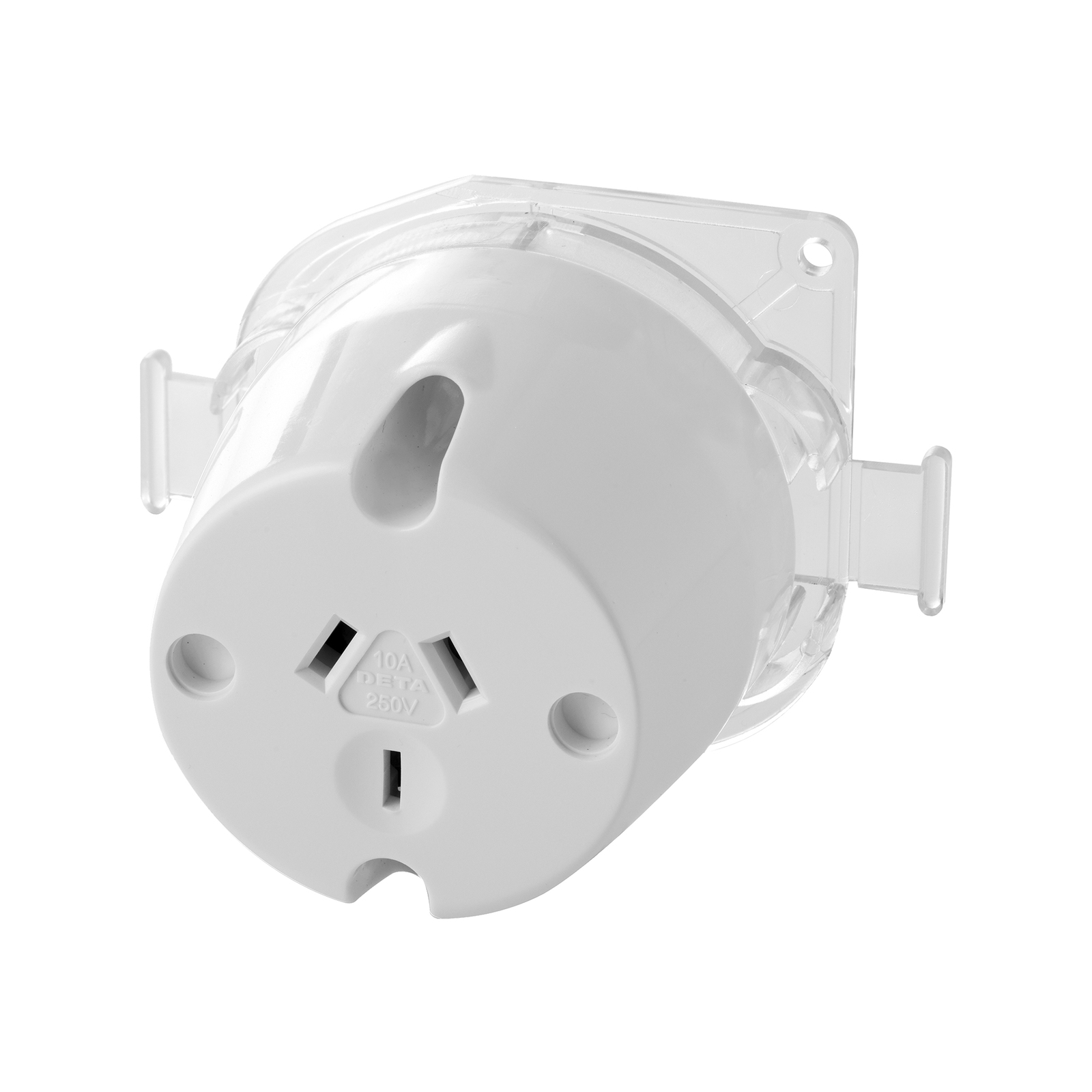 DETA 10 Amp Single Outlet Plug Base - Single Pack