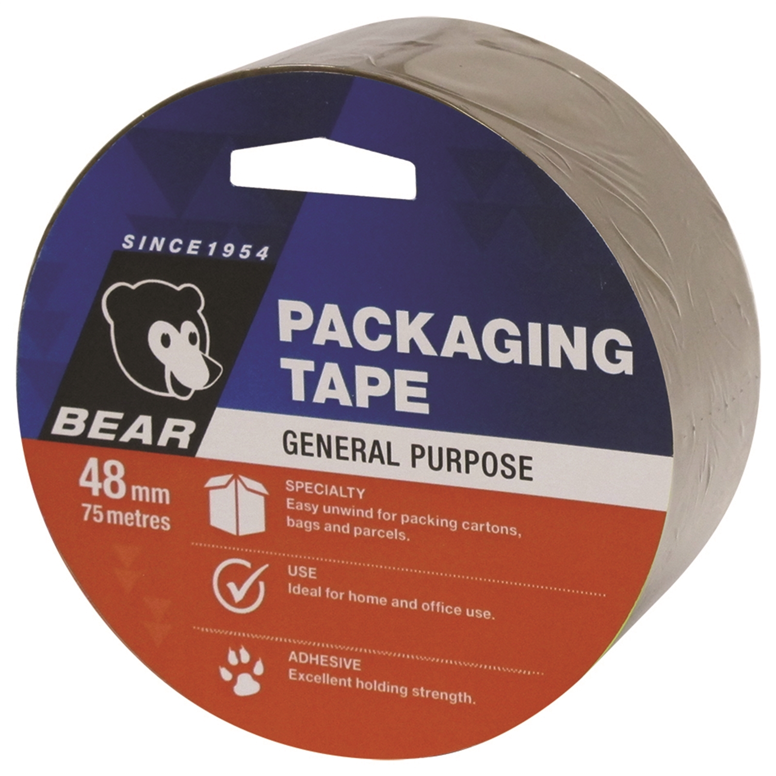 Bear 48mm x 75m Brown Polypropylene Packaging Tape