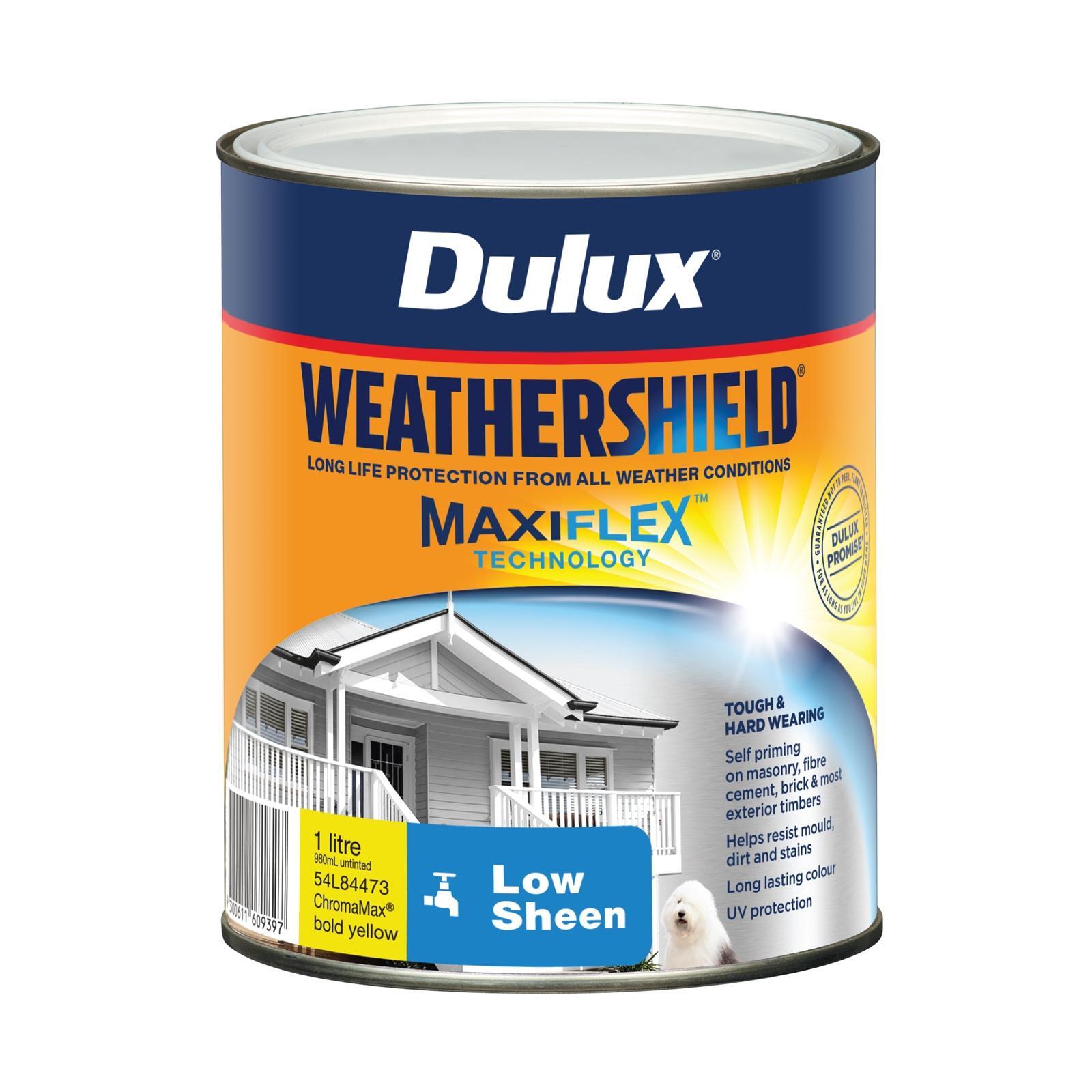 Dulux 1L Bold Yellow Low Sheen Weathershield Exterior Paint
