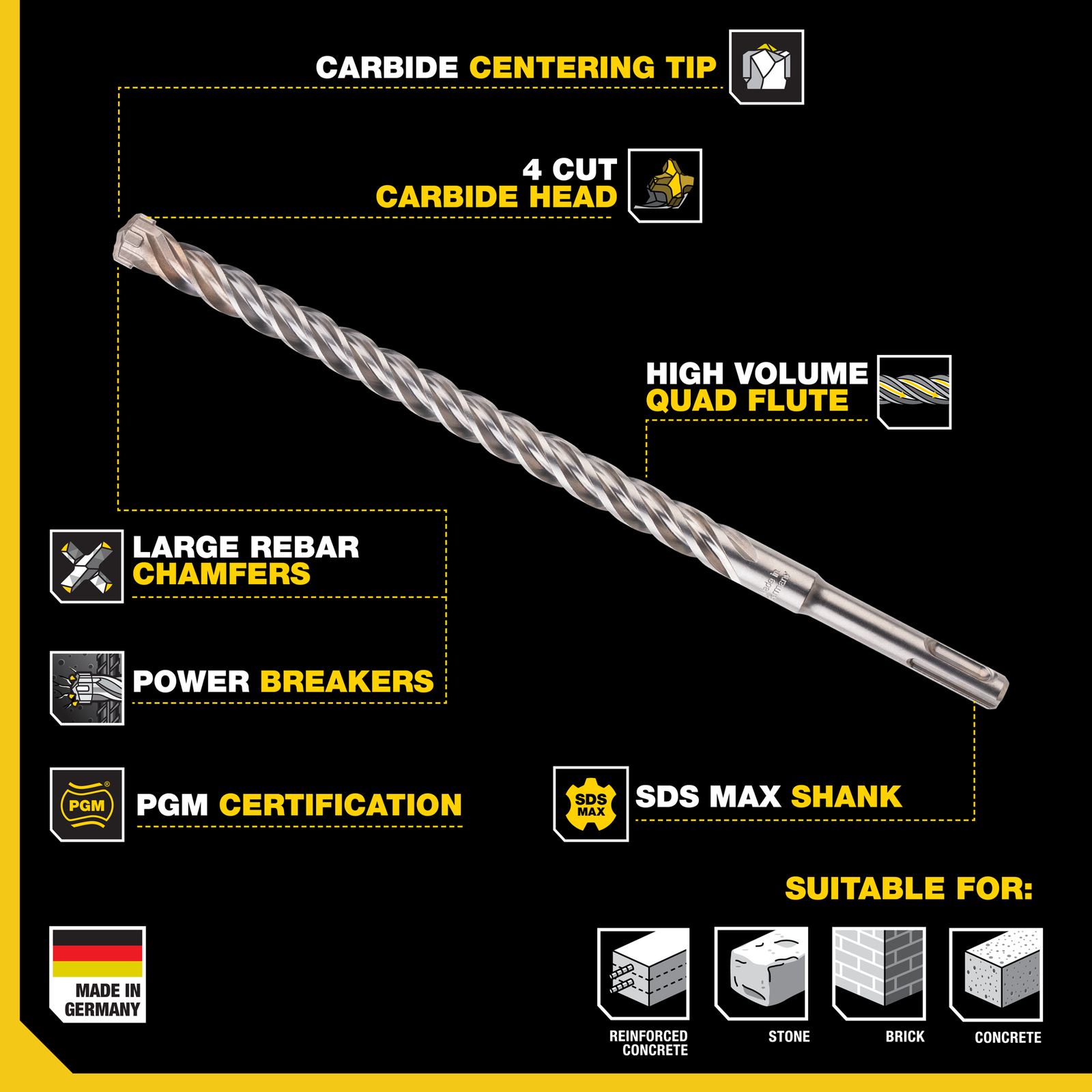 Kango 32 x 570mm K4 SDS Max Drill Bit