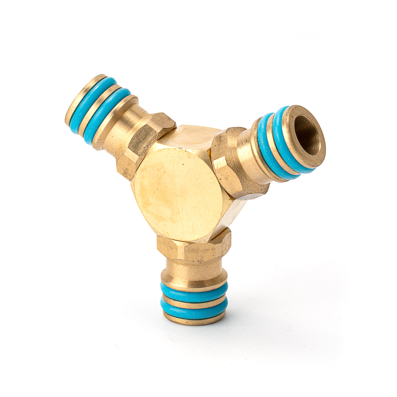 Holman 12mm 3 Way Brass Coupling Hose Fitting Connector