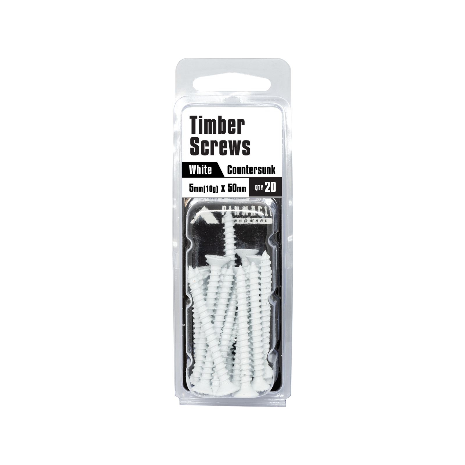 Pinnacle 5 x 50mm White Countersunk Timber Screw - 20 Pack