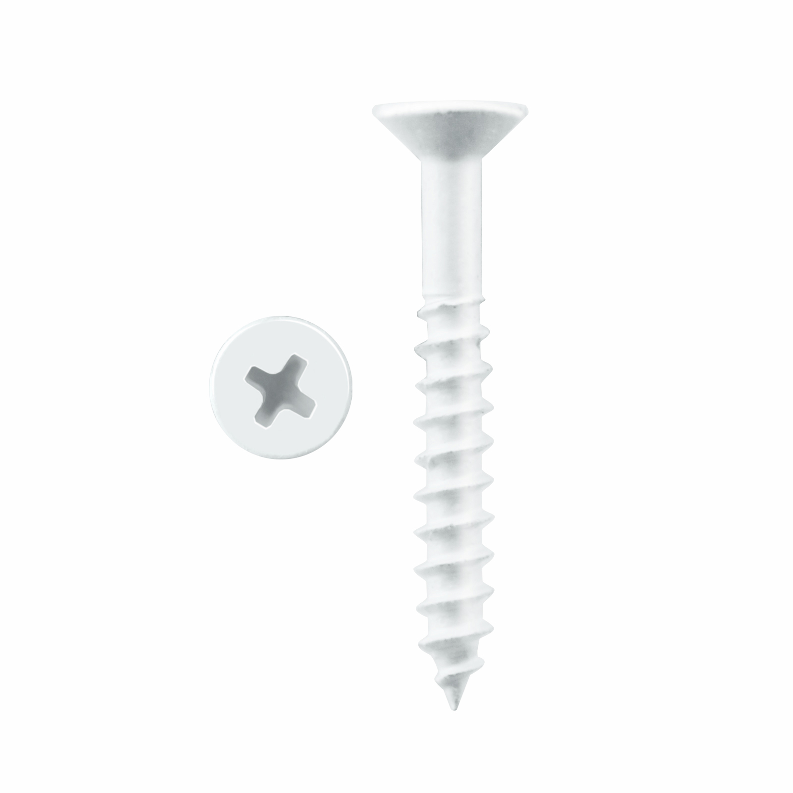 Pinnacle 5 x 50mm White Countersunk Timber Screw - 20 Pack