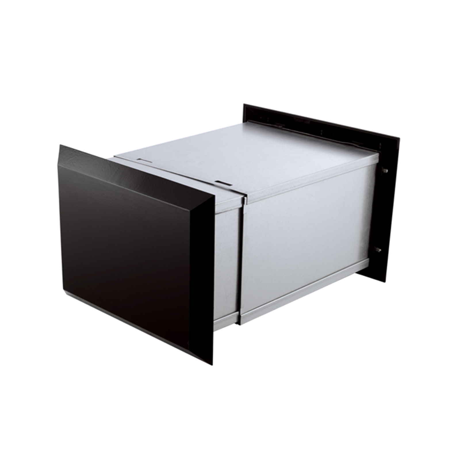 Sandleford 230mm Black Brickies Front and Back Letterbox with Front Open