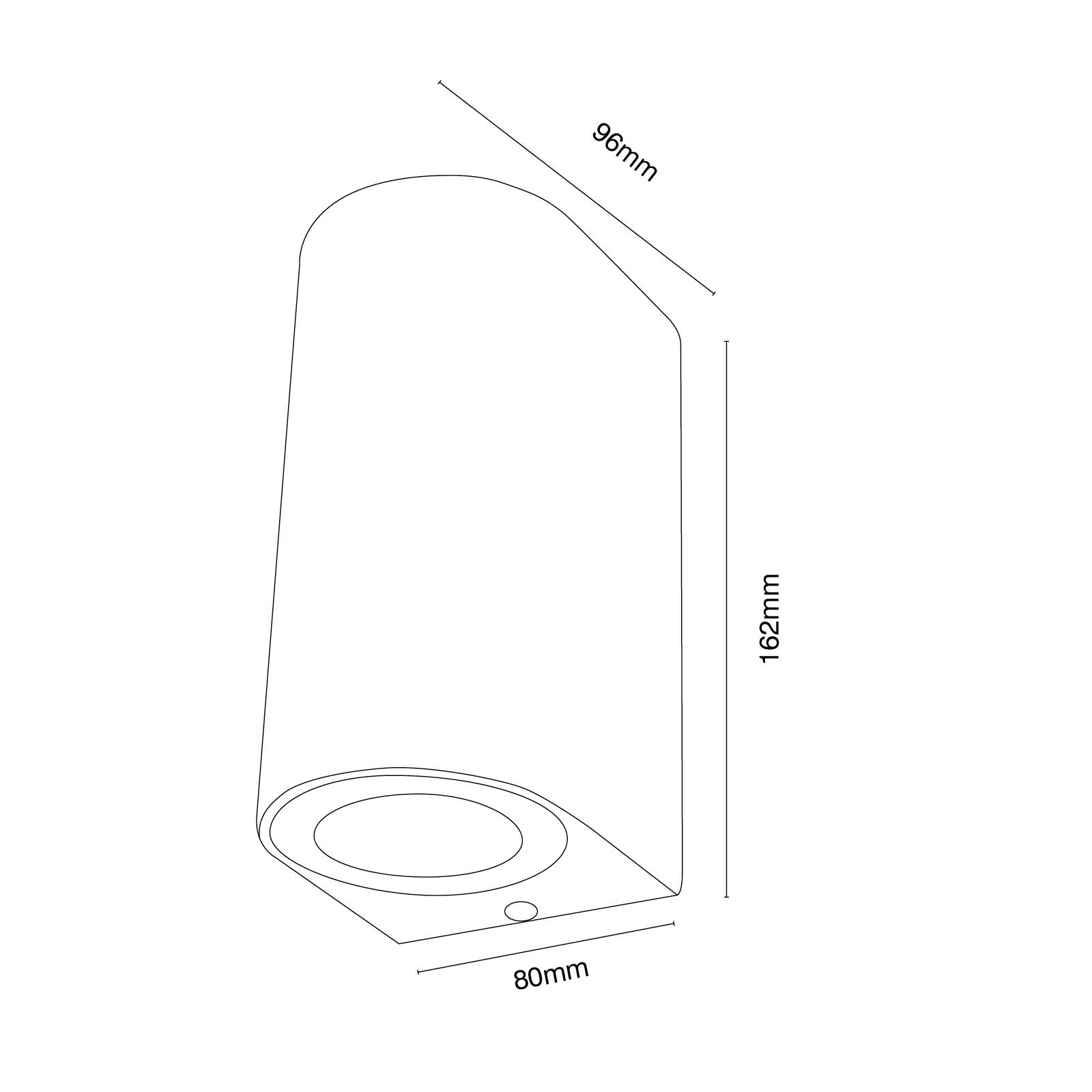 Brilliant 35W Brushed Aluminium Corbett Up Down Exterior Wall Light