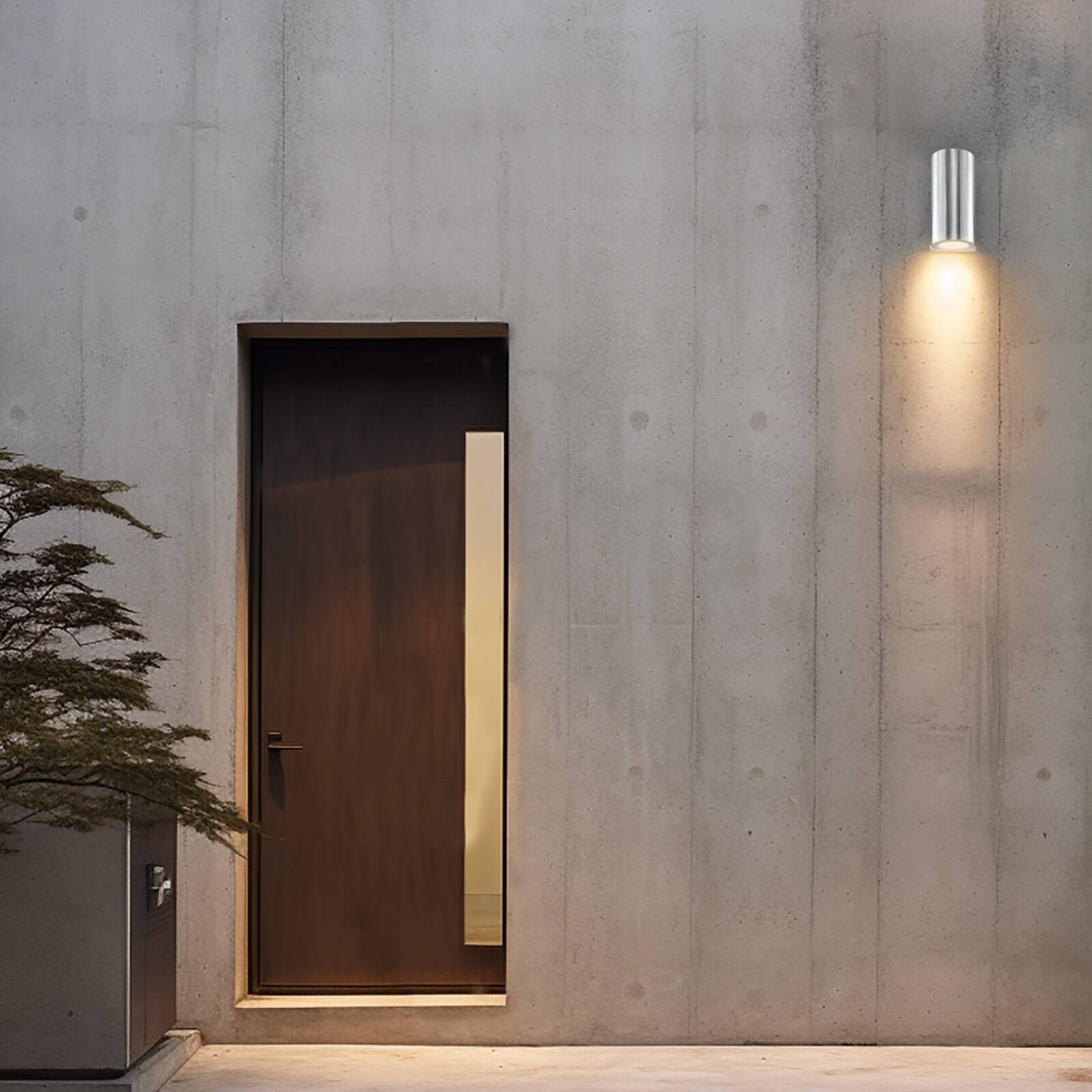 Brilliant 35W Brushed Aluminium Corbett Up Down Exterior Wall Light 4 Brilliant 35W Brushed Aluminium Corbett Up Down Exterior Wall Light