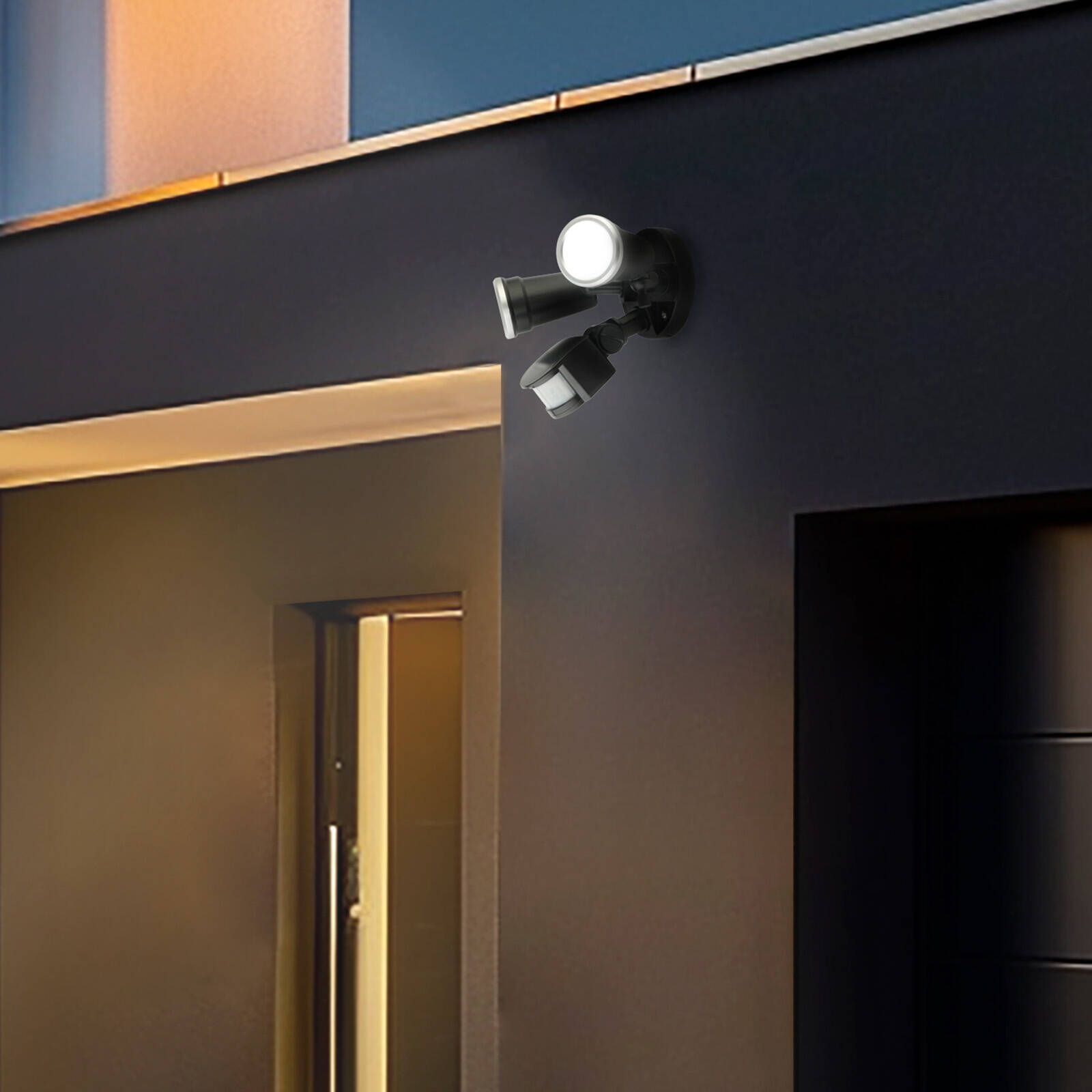 Brilliant 20W Black Trooper LED DIY Twin Flood Light With Motion Sensor 5 Brilliant 20W Black Trooper LED DIY Twin Flood Light With Motion Sensor