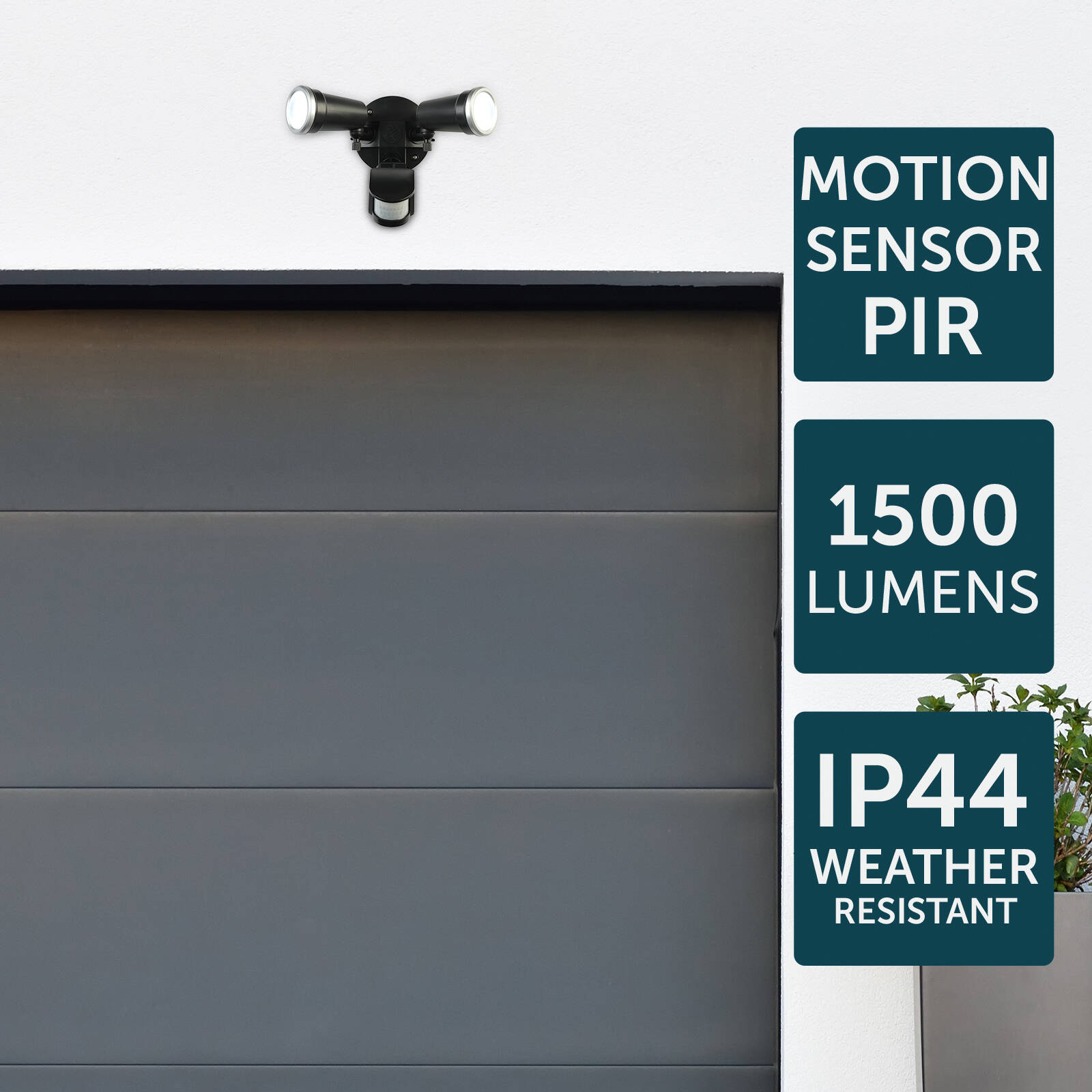 Brilliant 20W Black Trooper LED DIY Twin Flood Light With Motion Sensor 6 Brilliant 20W Black Trooper LED DIY Twin Flood Light With Motion Sensor