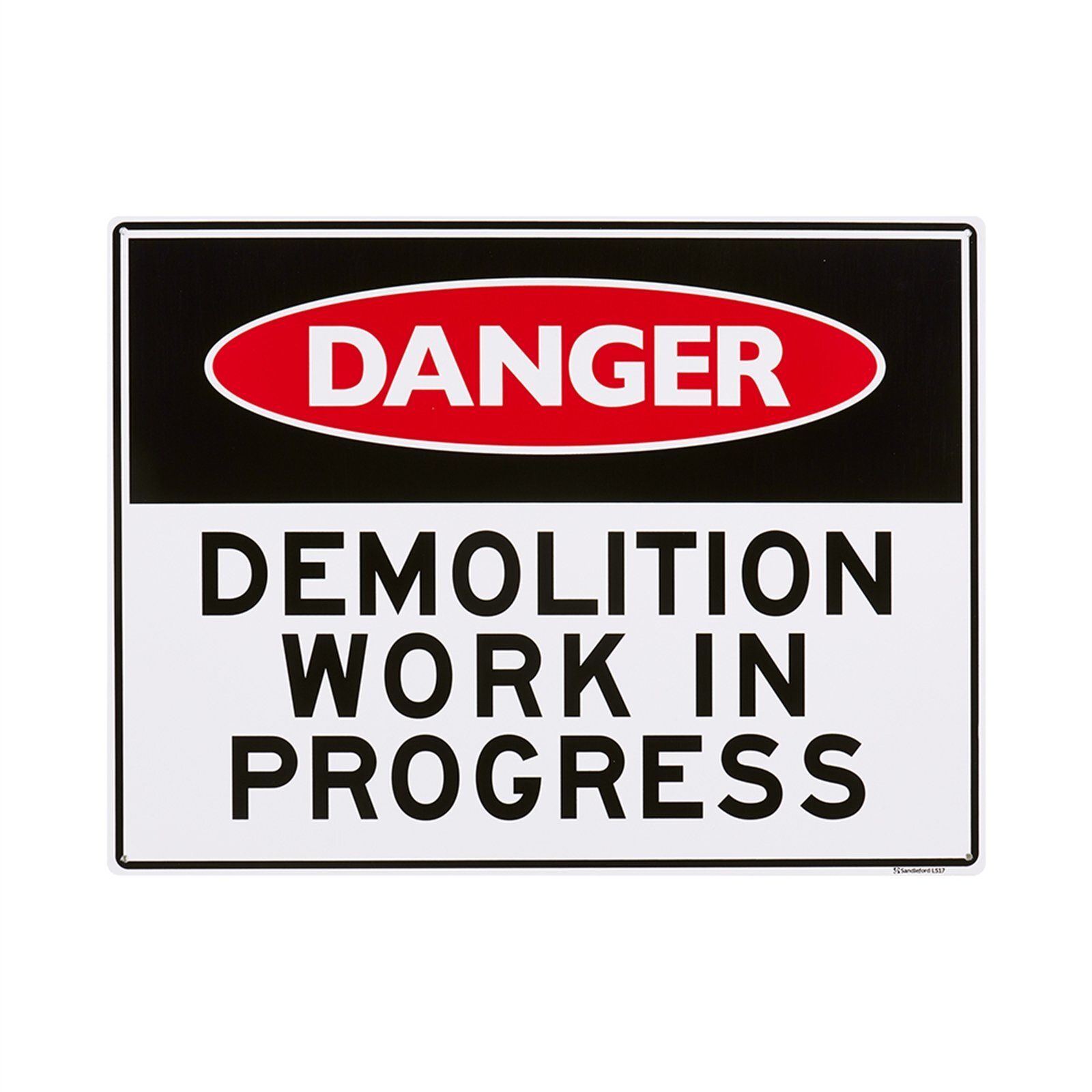 Sandleford 450 x 600mm Demolition Work In Progress Plastic Sign