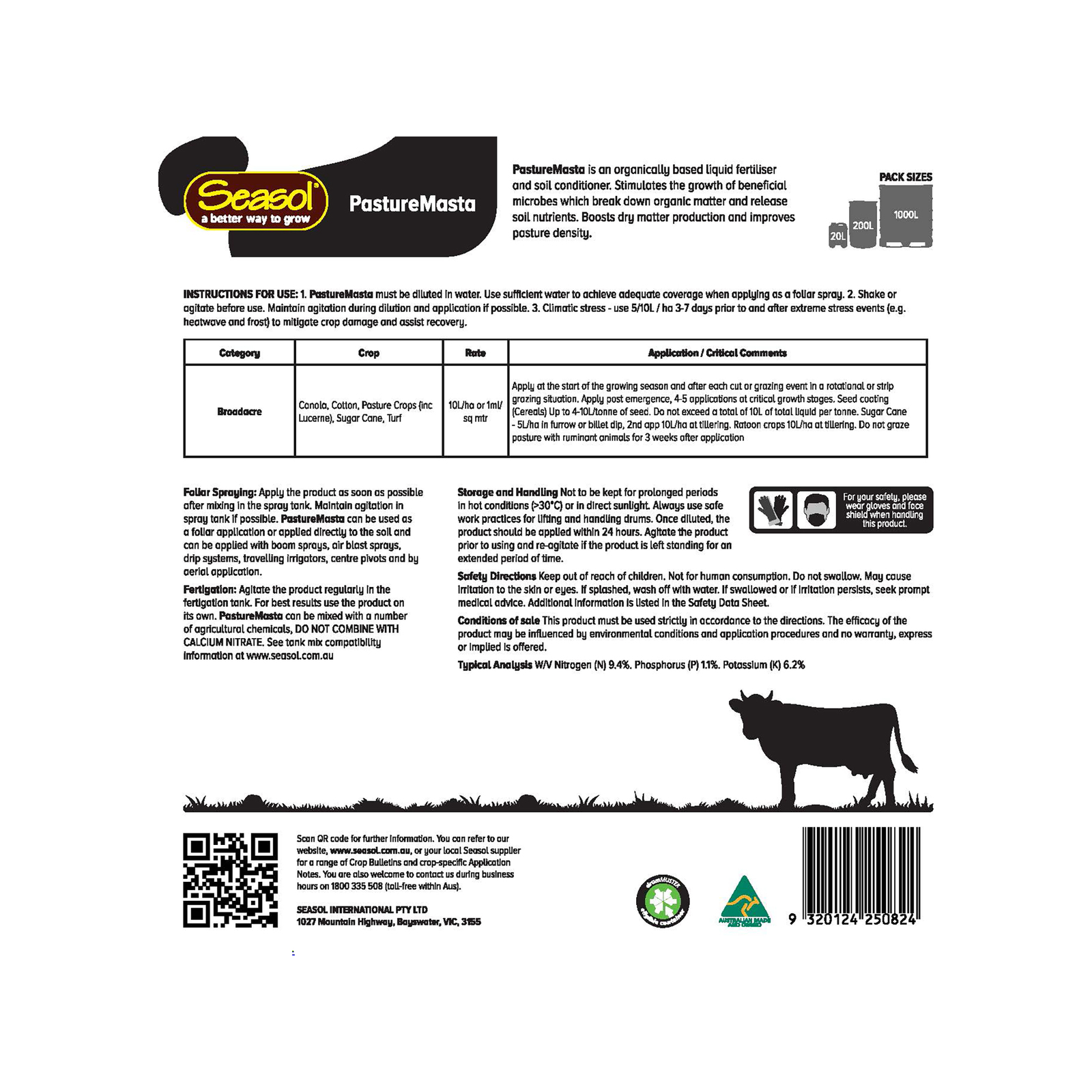 Seasol 20L PastureMasta