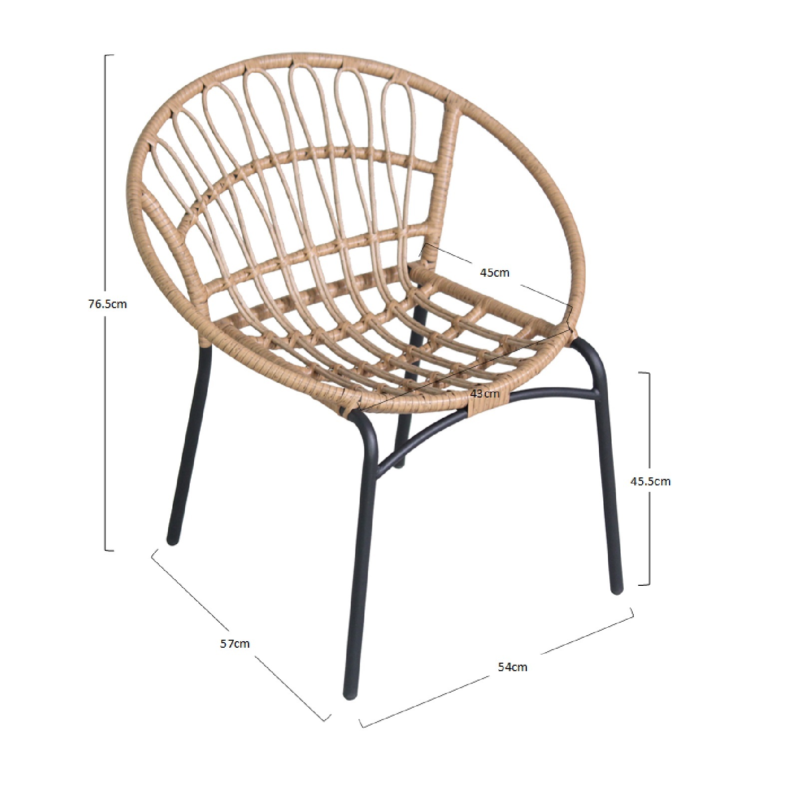 Marquee Rattan Wicker Chair - Natural