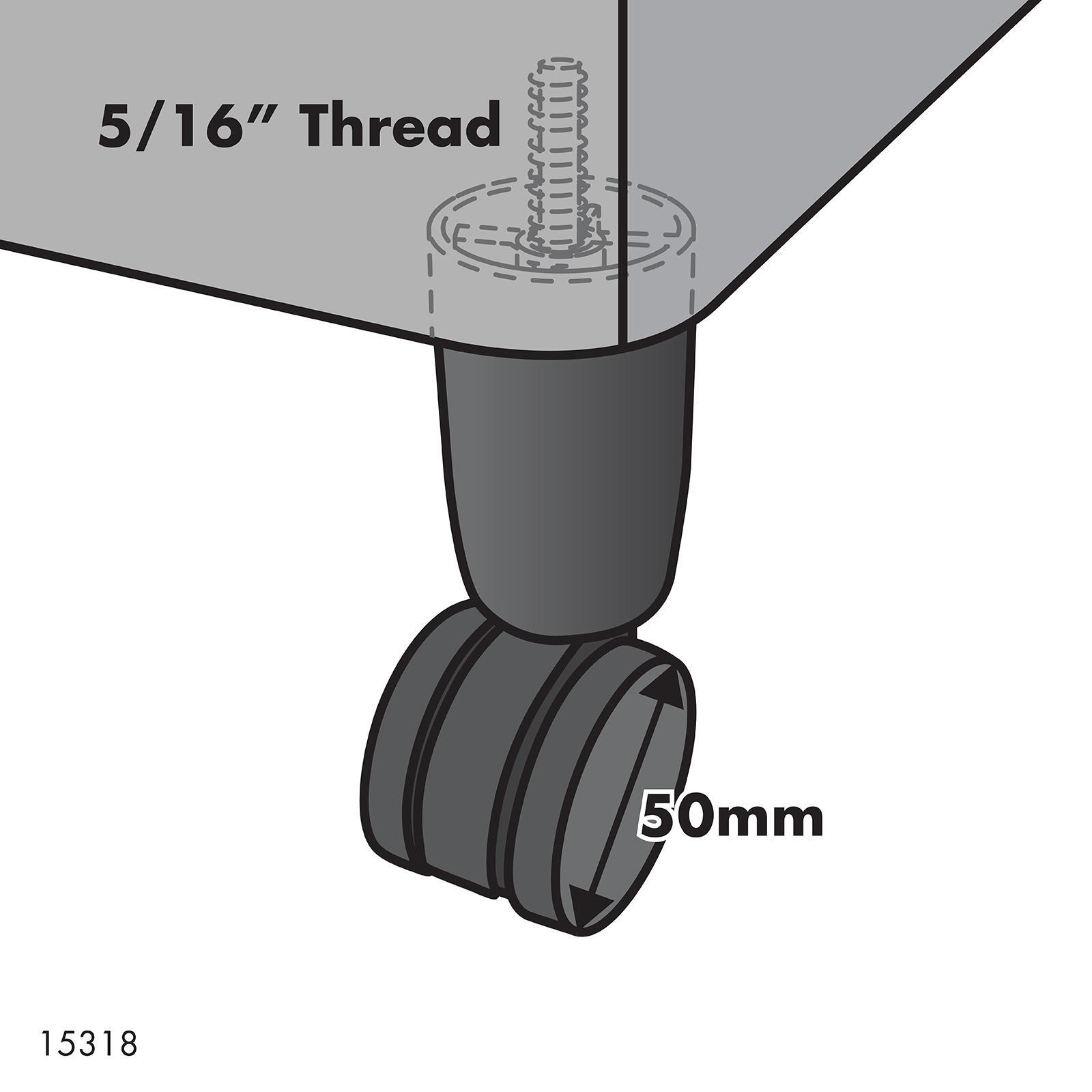 Move It 5/16" Black Thread Bed Leg