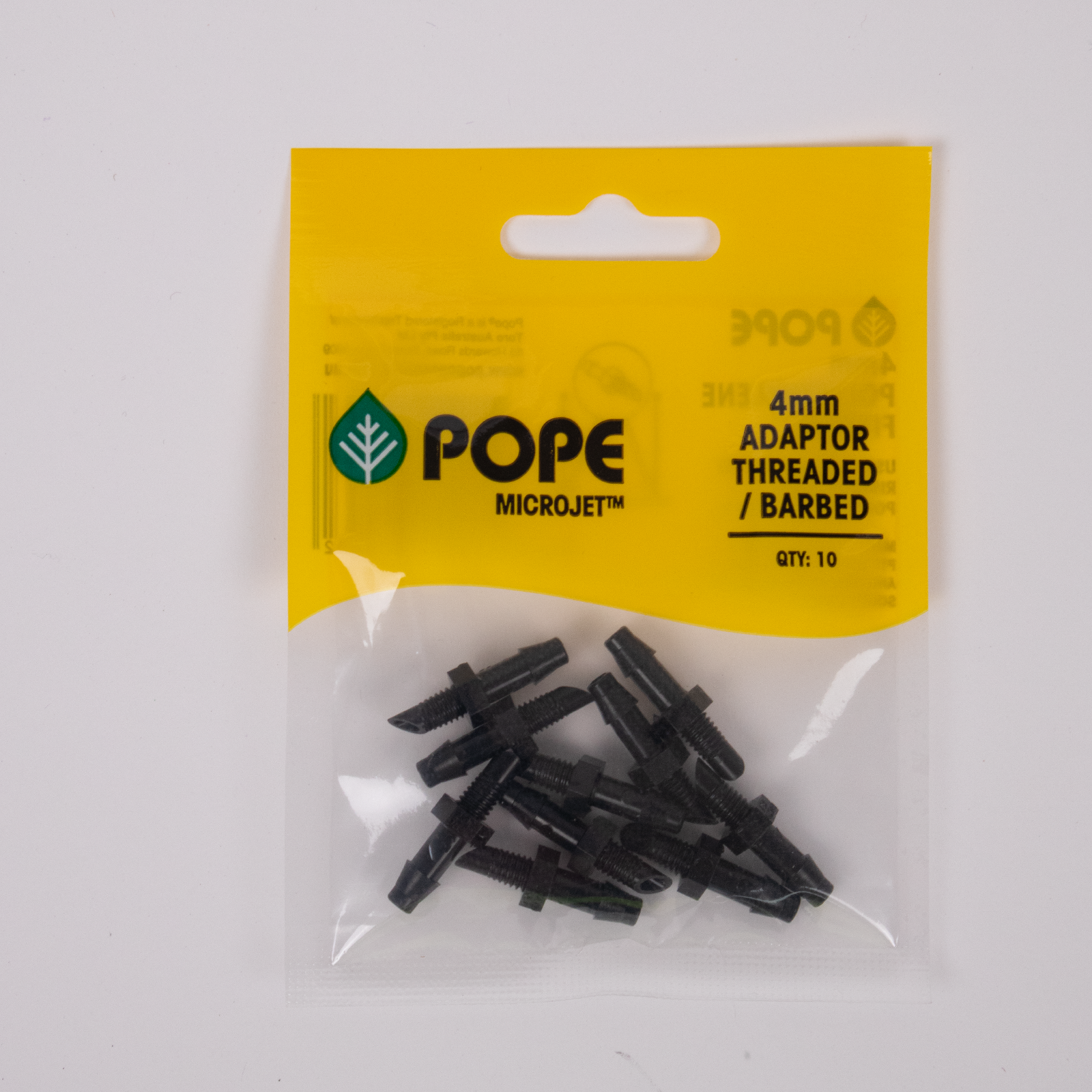 Pope 4mm Threaded / Barbed Adaptor - 10 Pack
